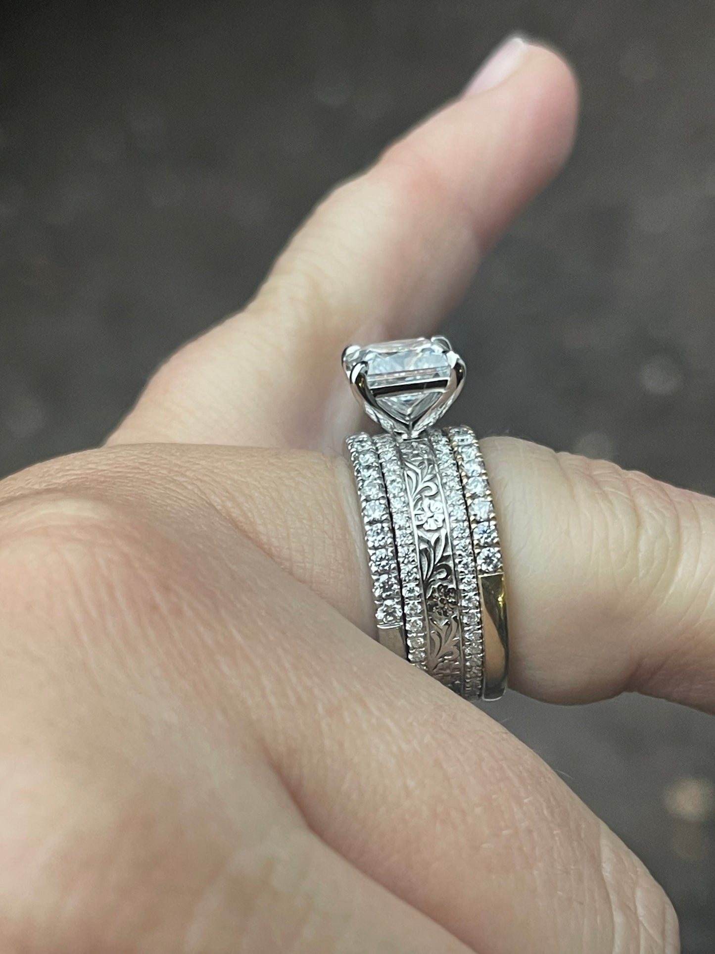 Camryn 8US 10k White Gold Engagement Ring