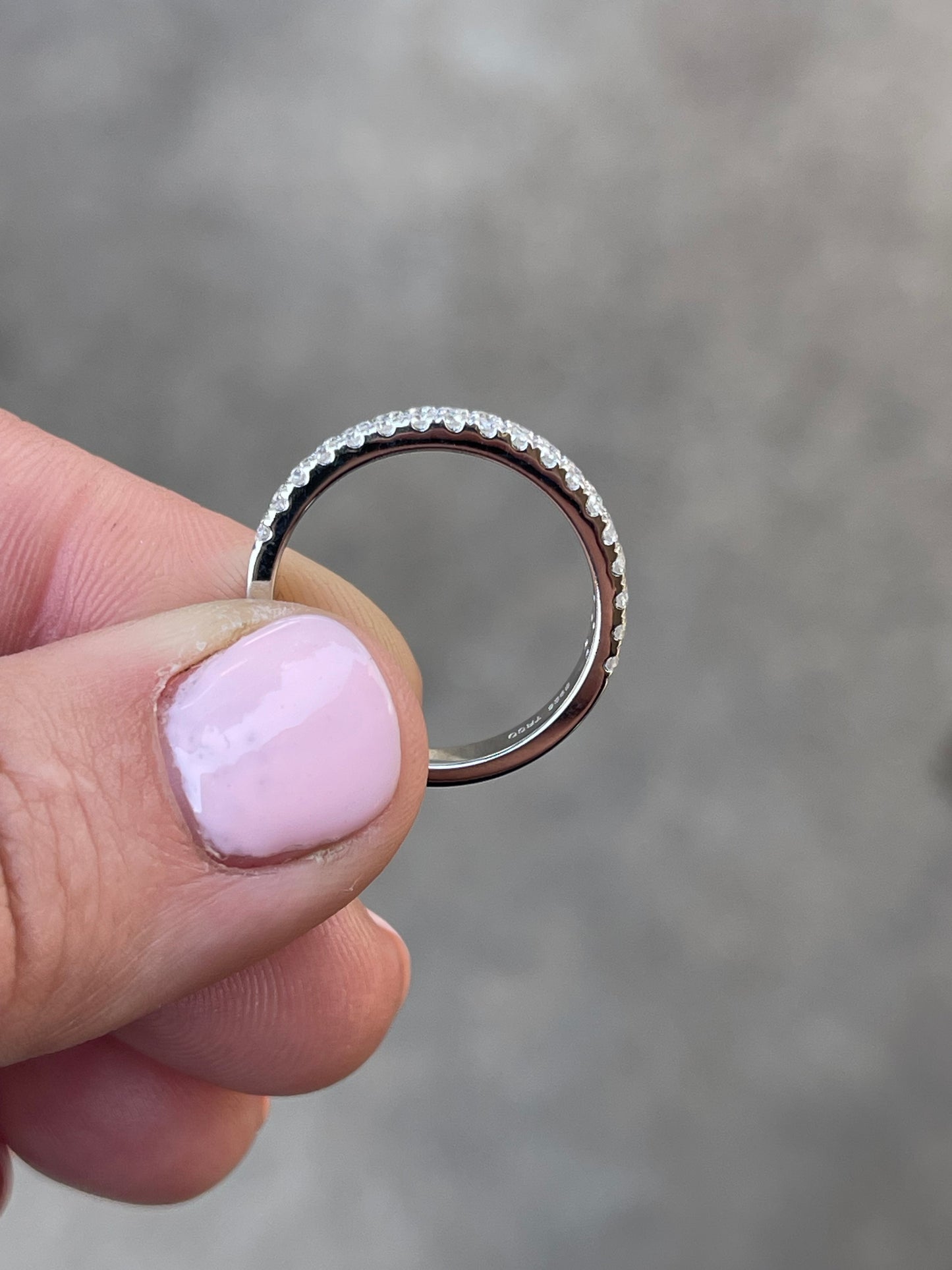 Cordelia Moissanite Sterling Silver Wedding Band
