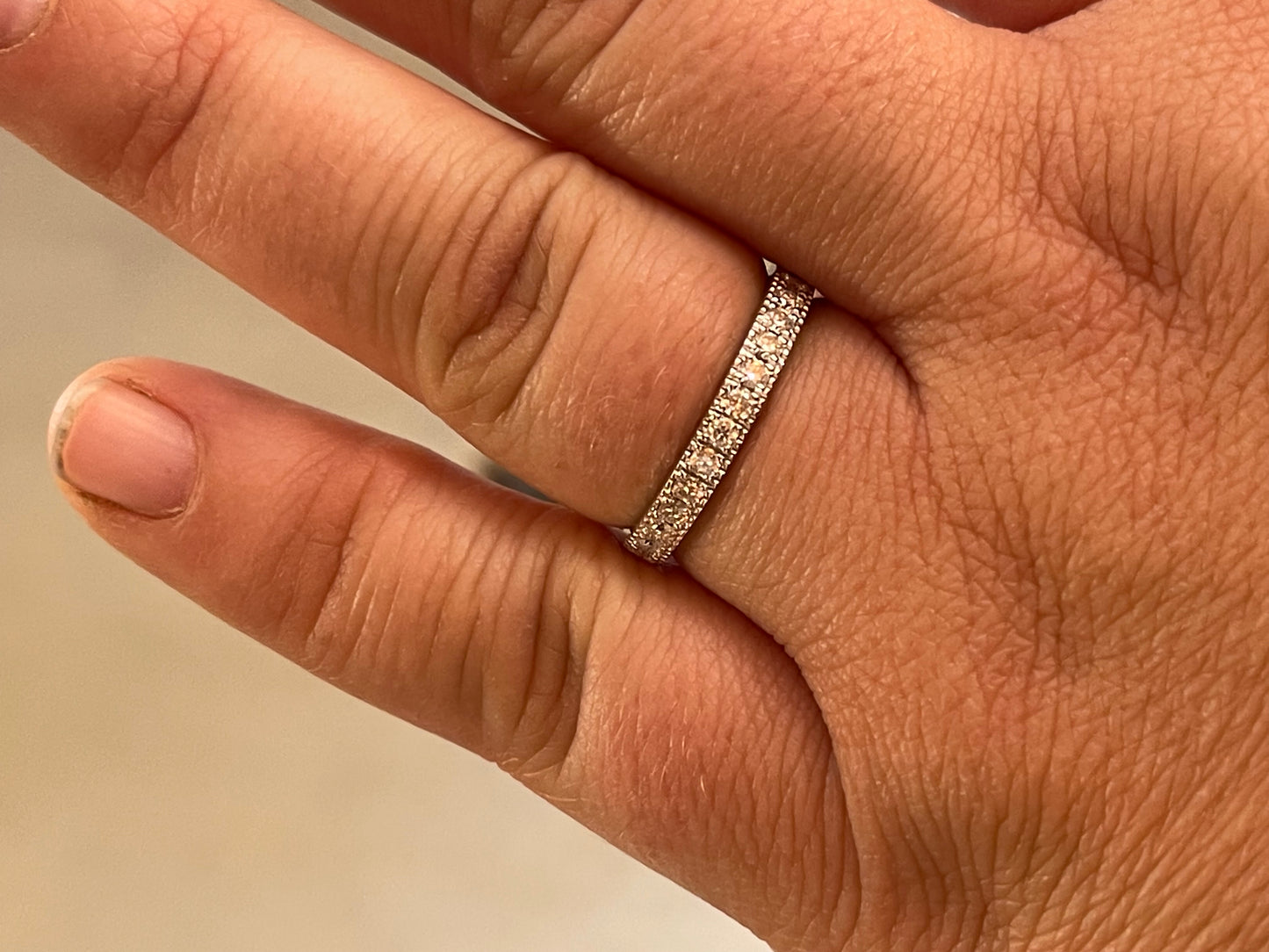 Jasper Moissanite Wedding Band