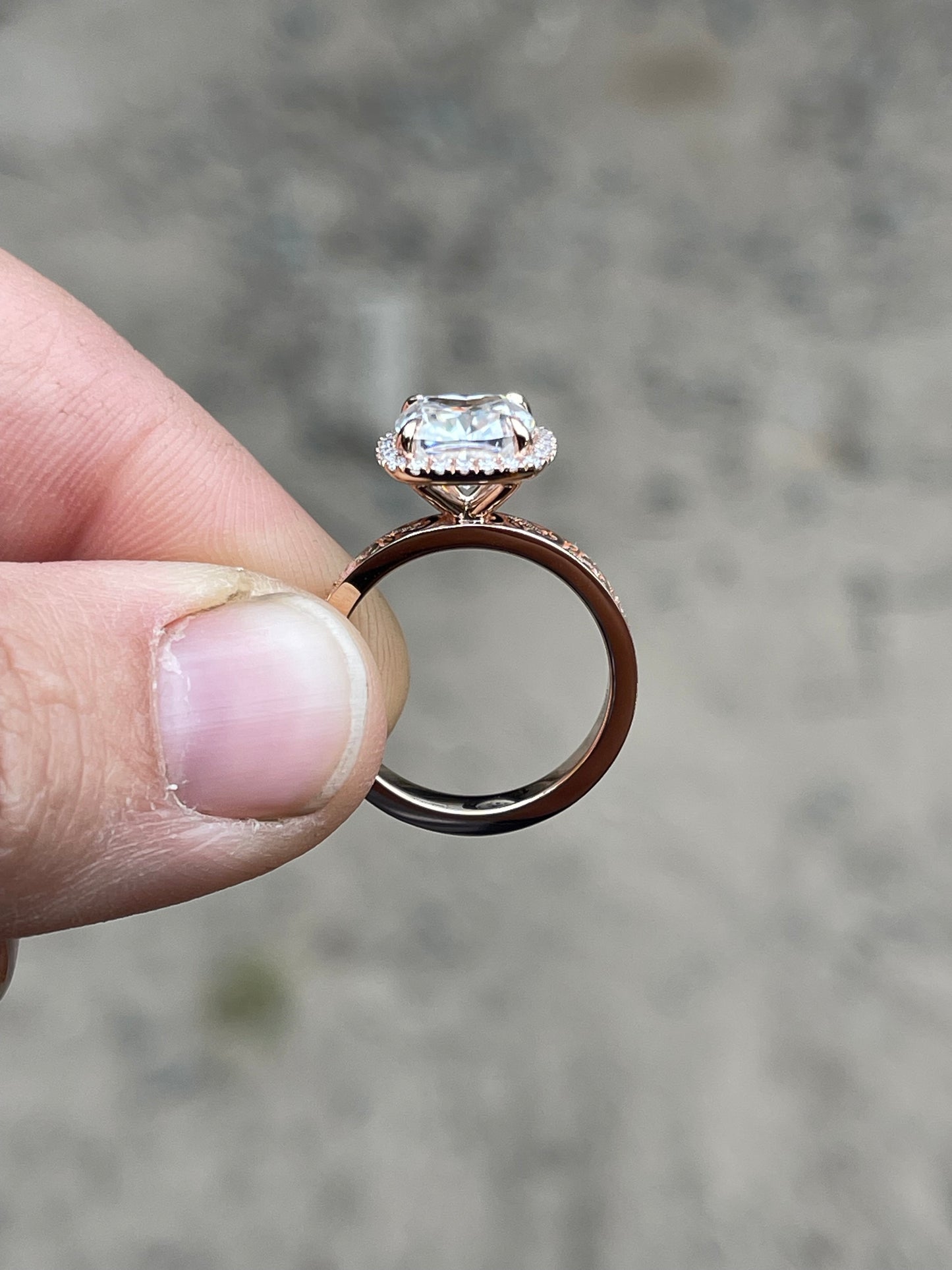 Thistle 7US 14k Rose Gold DIAMOND Engagement Ring