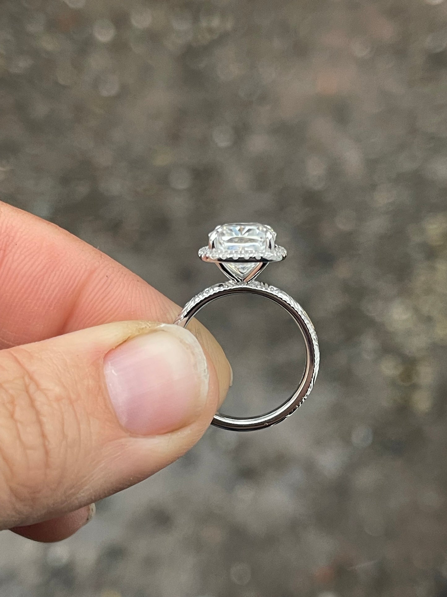 Aspen 5ct Sterling Silver Engagement Ring