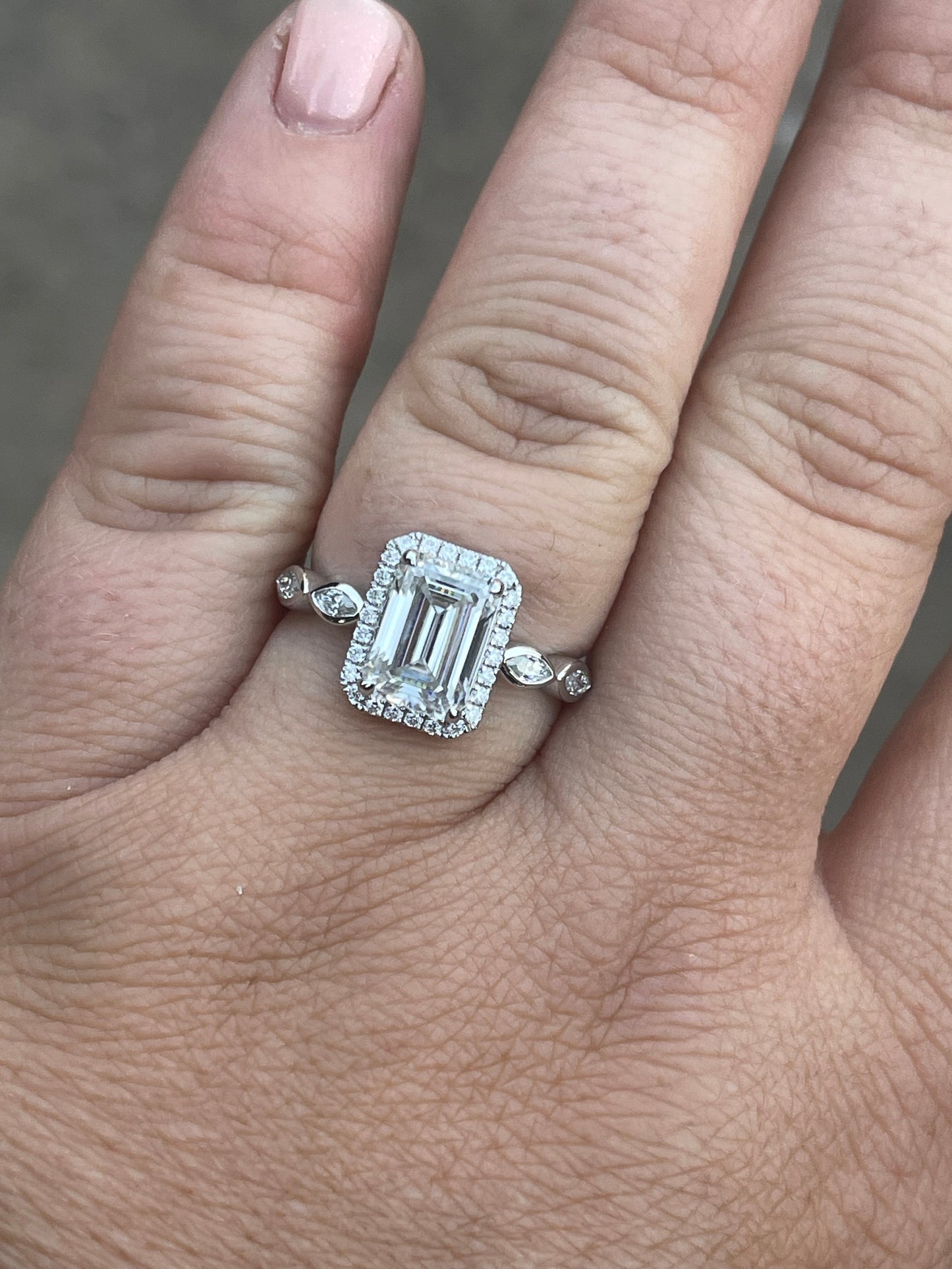 Edith Sterling Silver Engagement Ring