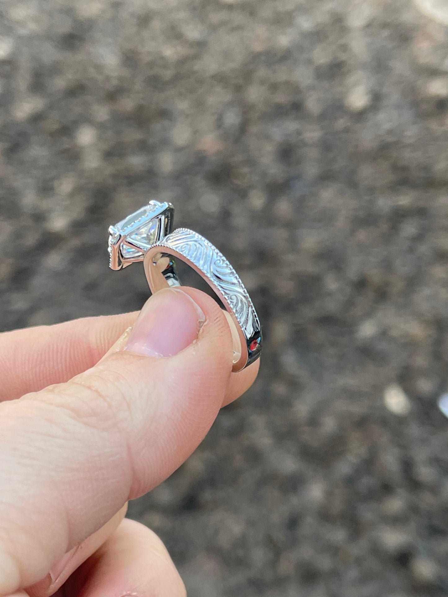 Sophia 6.5US 10K White Gold Engagement Ring