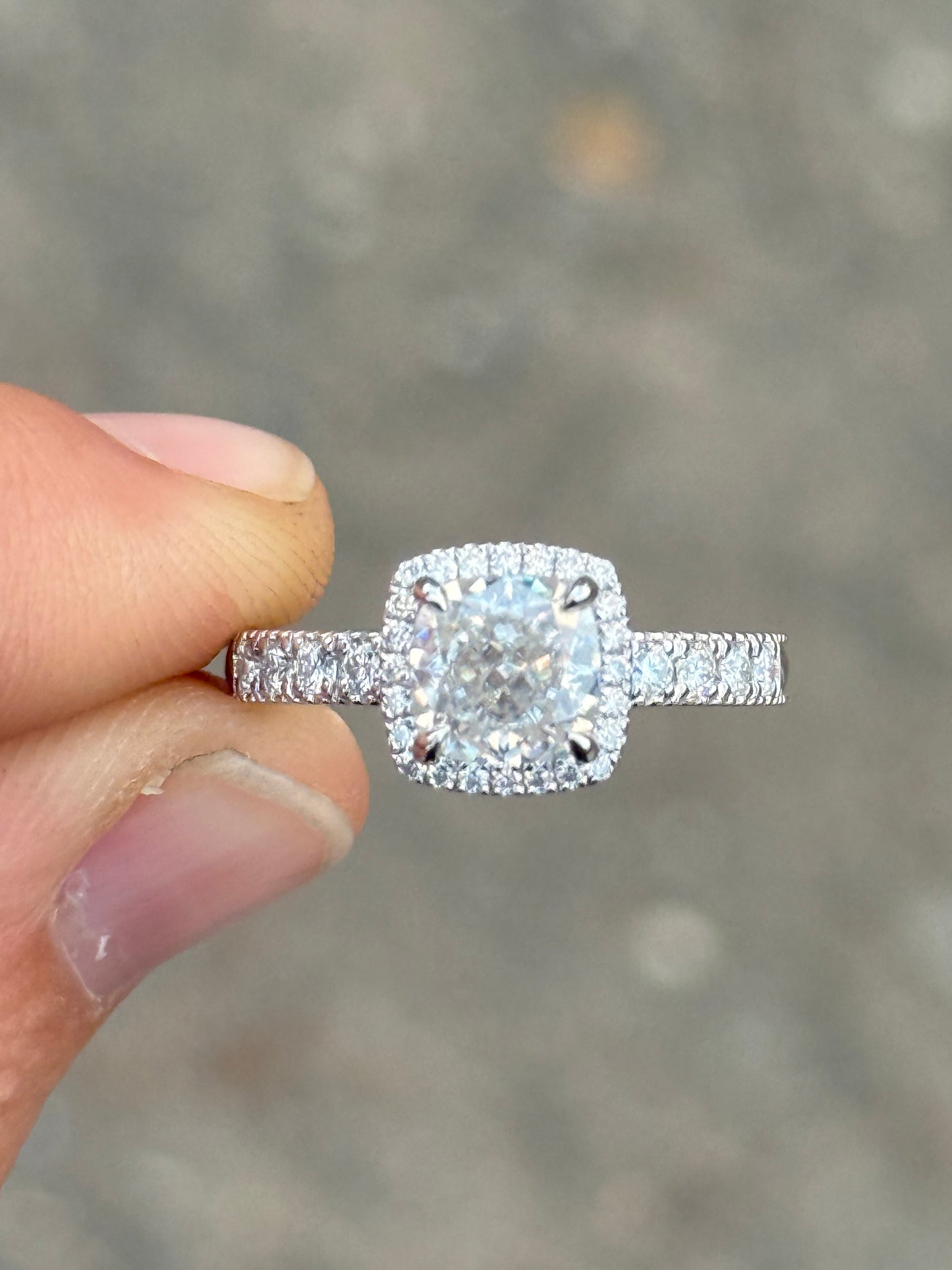 Skylar Pave (LP) Sterling Silver Engagement Ring