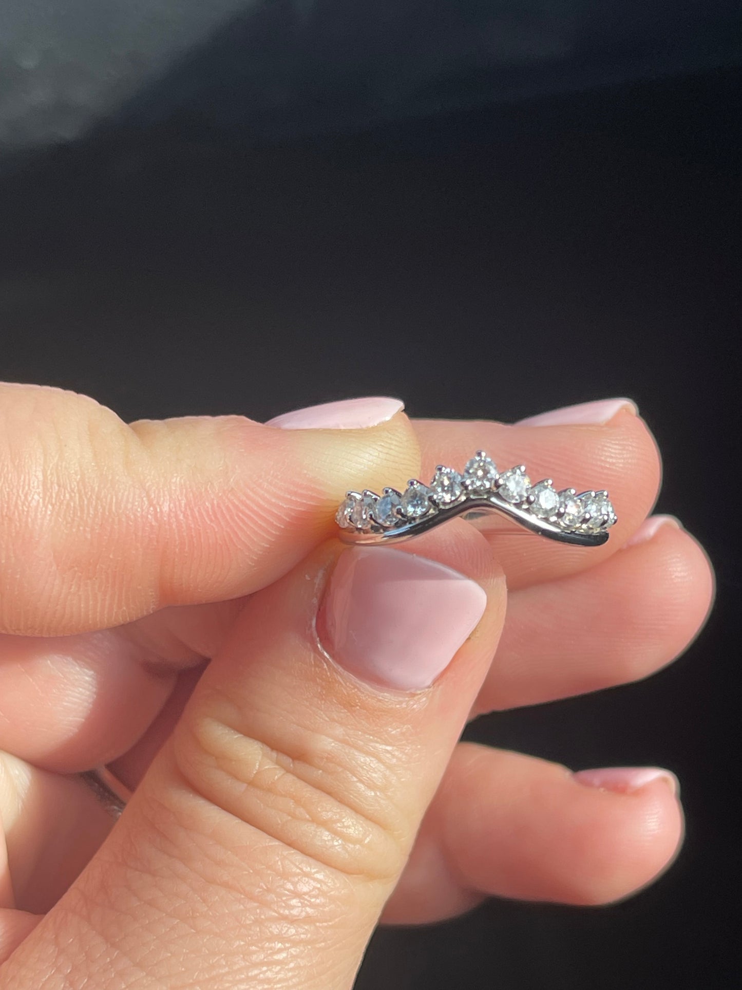 Darcy Moissanite Wedding Band