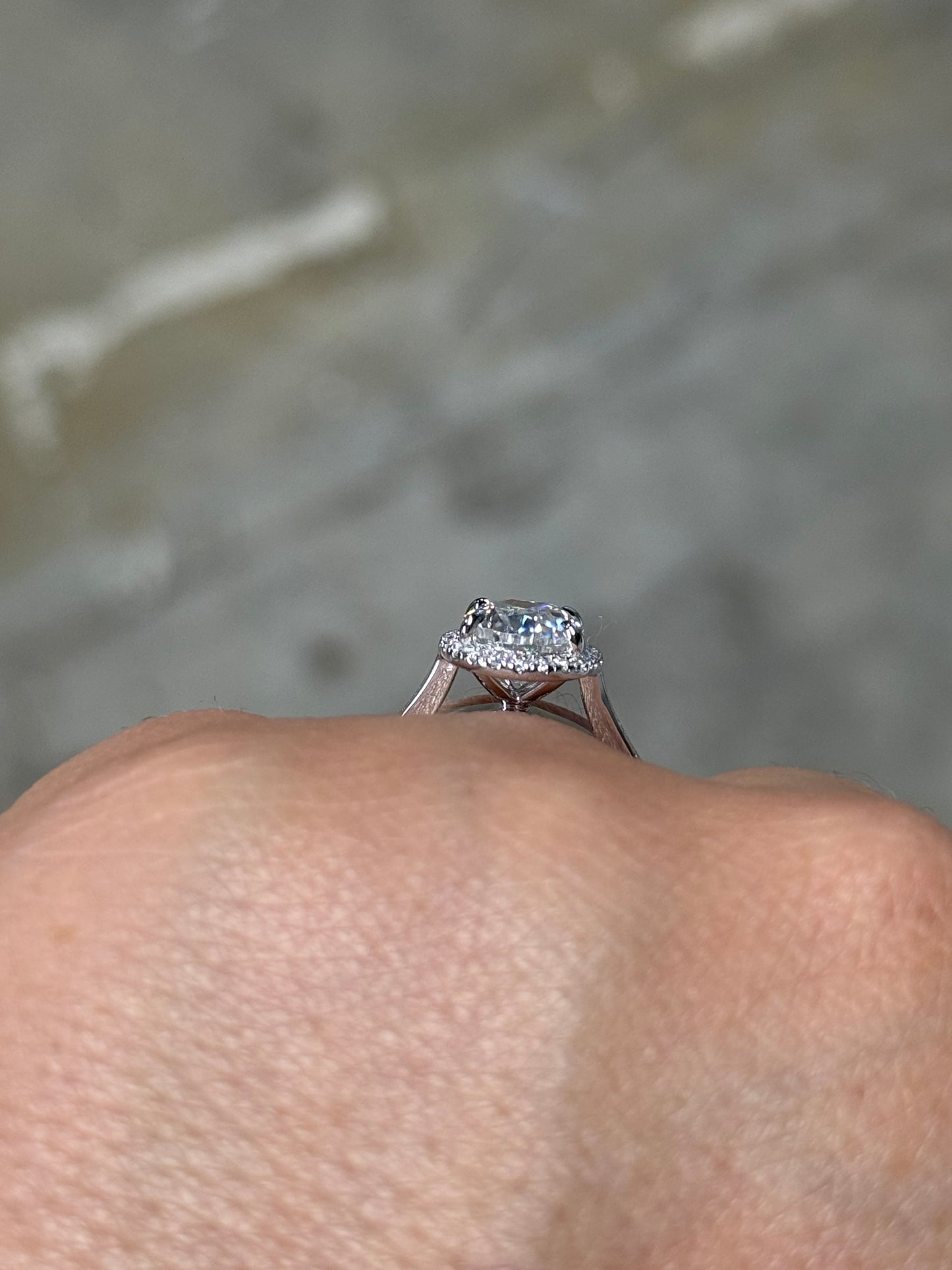 Lou Cathedral Sterling Silver Engagement Ring