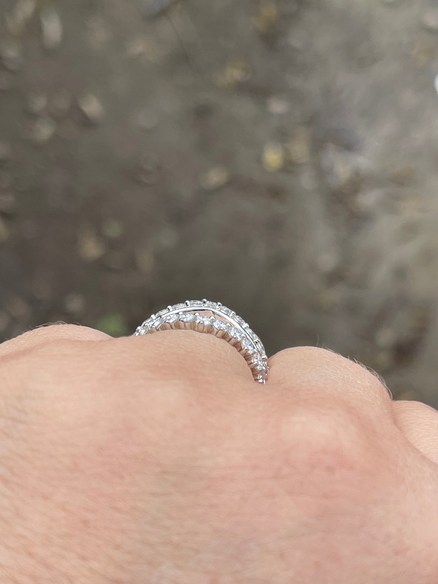 Danette Moissanite Sterling Silver Wedding Ring