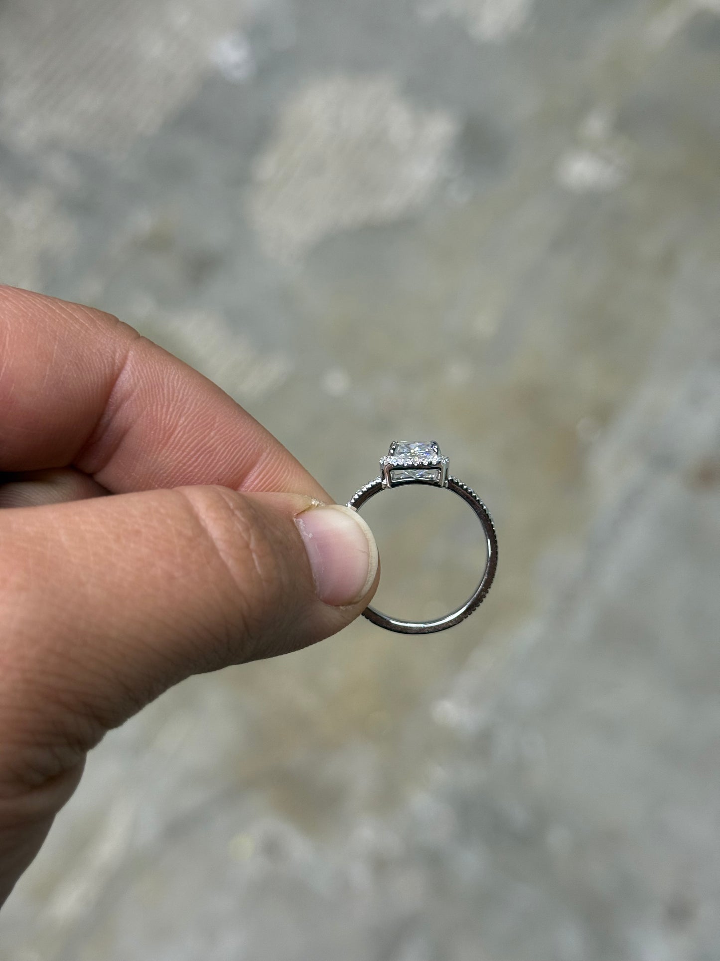 Skylar Pave (LP) Sterling Silver Engagement Ring
