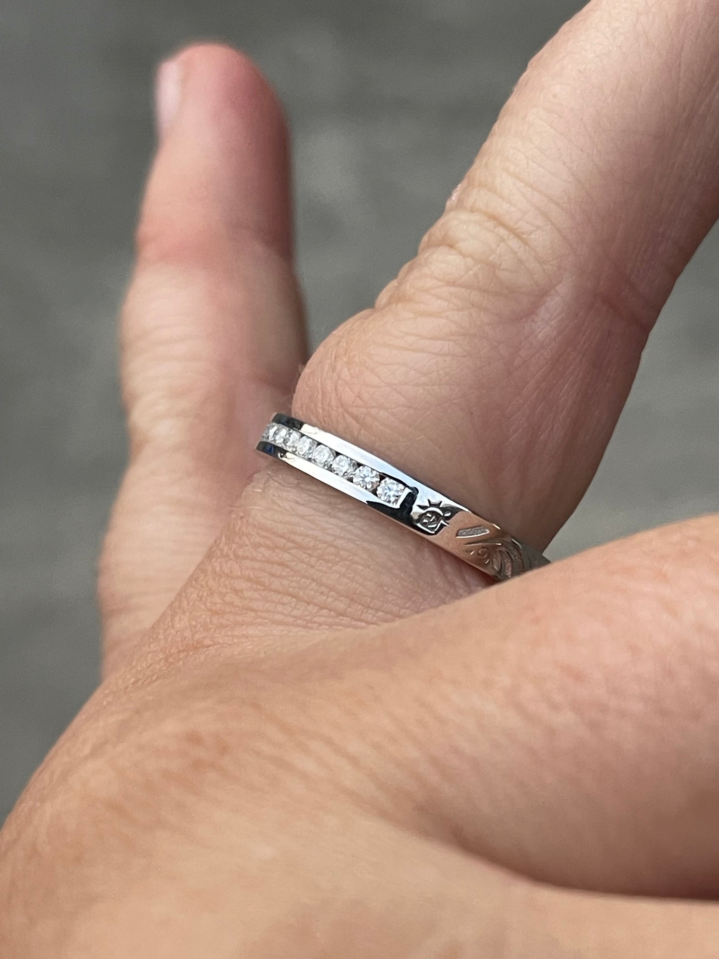 Carson Moissanite Brand Wedding Band