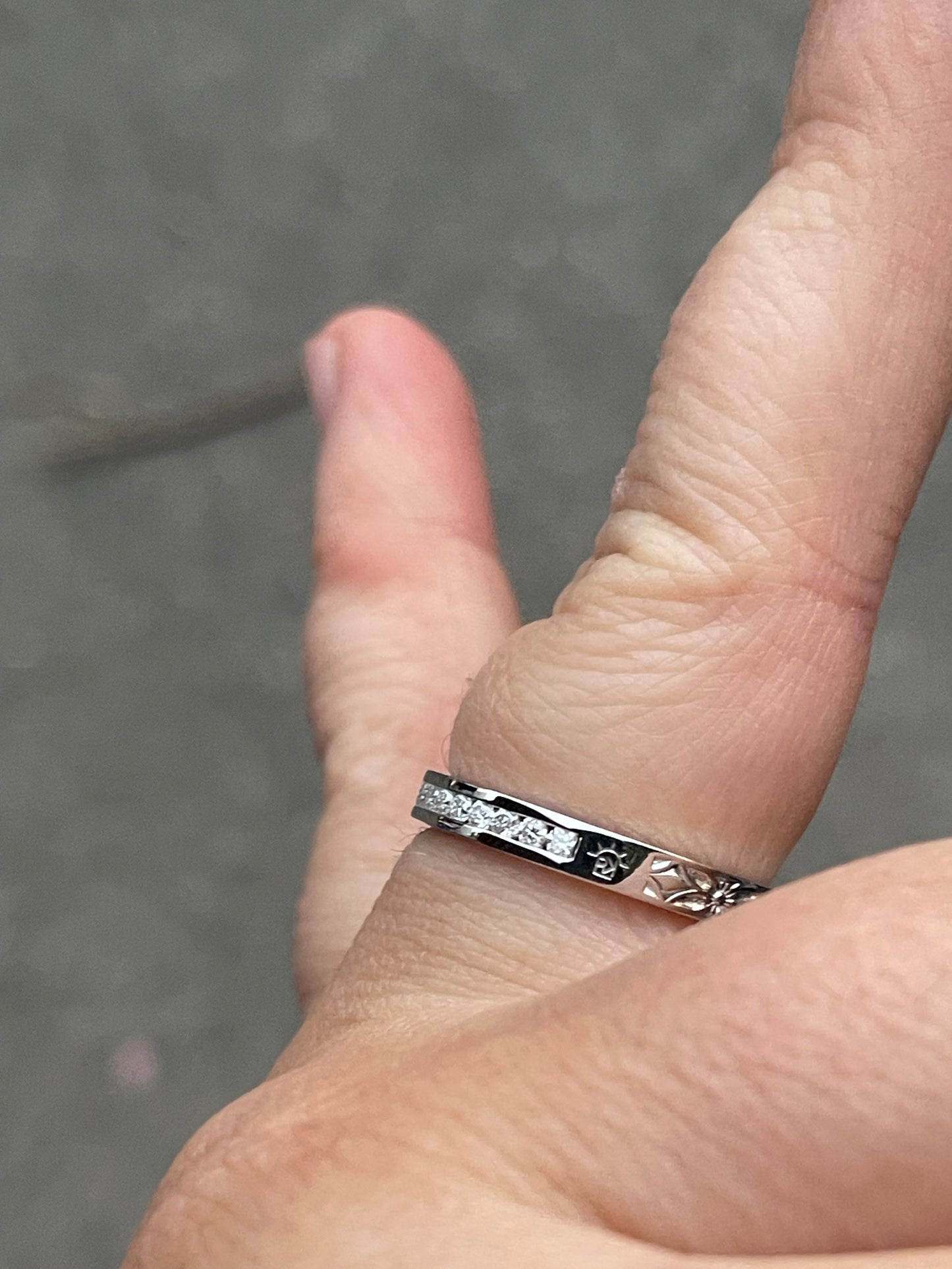 Hunter Moissanite Brand Wedding Band