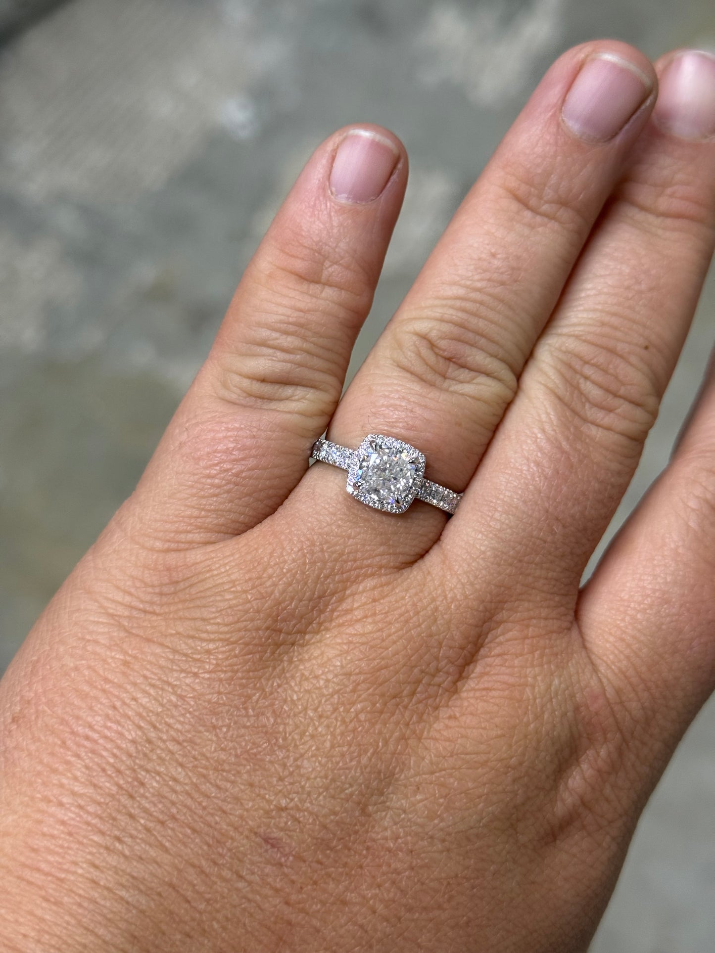 Skylar Pave (LP) Sterling Silver Engagement Ring