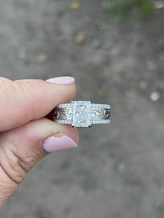 Austin Sterling Silver Engagement Ring