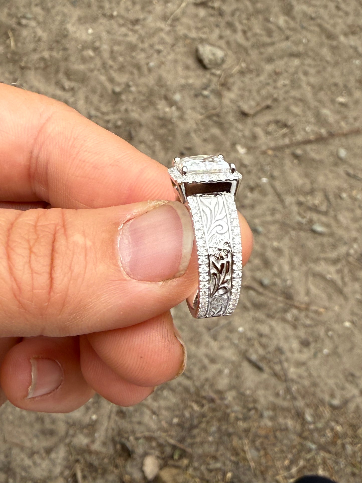 Rae (LP) Sterling Silver Engagement Ring