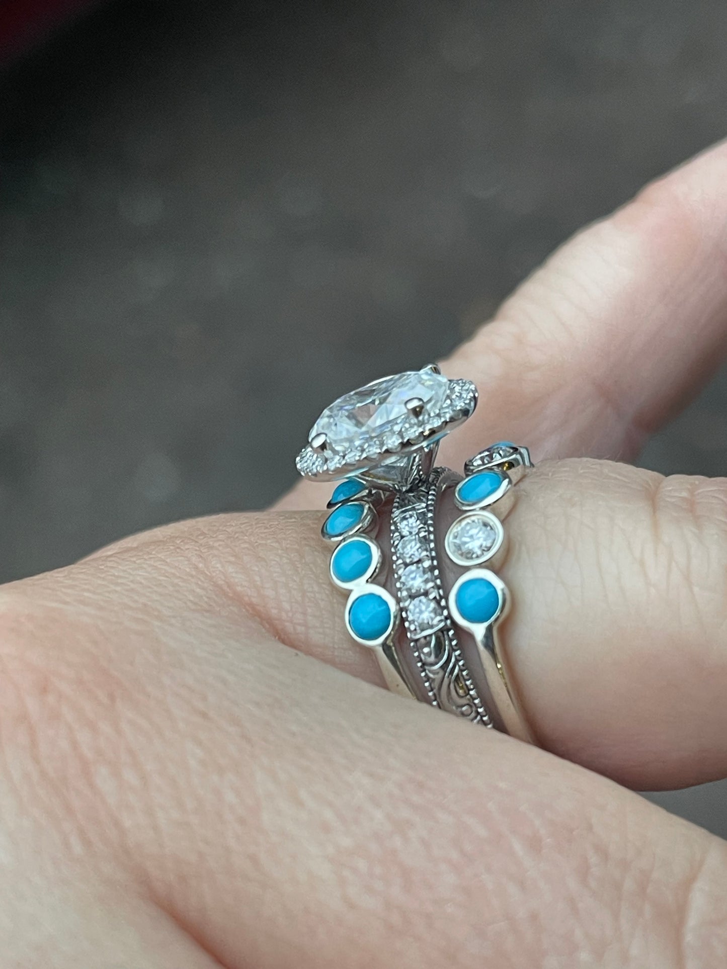 Lainey Moissanite Wedding Band