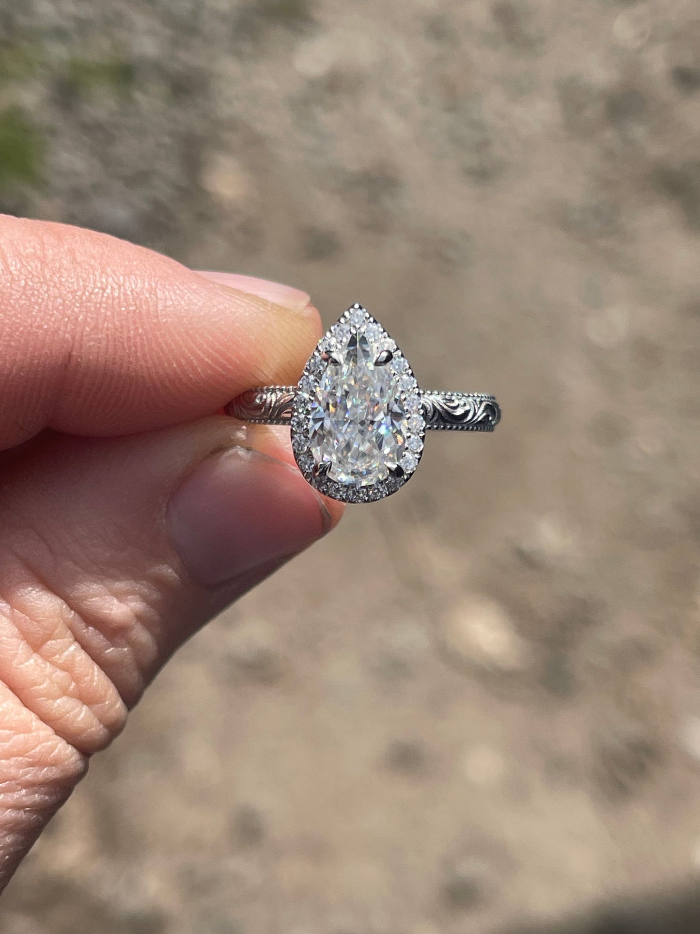 Poppy 9US Sterling Silver Engagement Ring