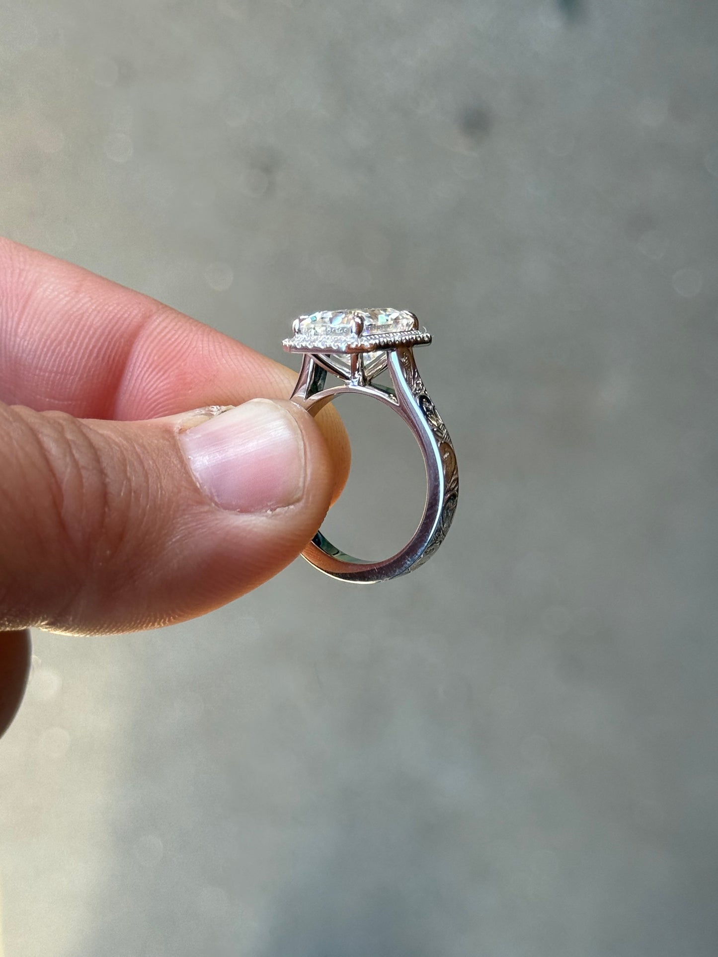 Nadeen Cathedral Diamond Engagement Ring