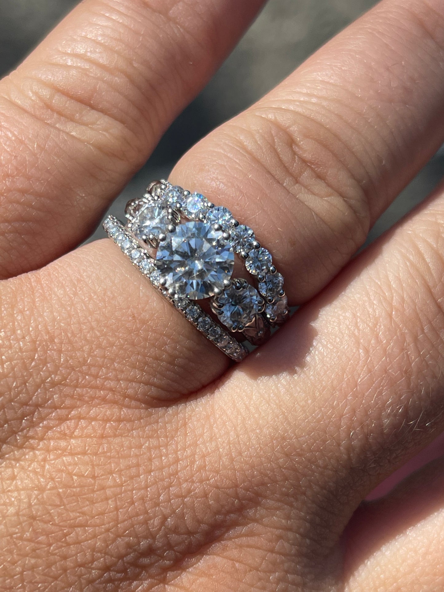 Mae Moissanite Wedding Band