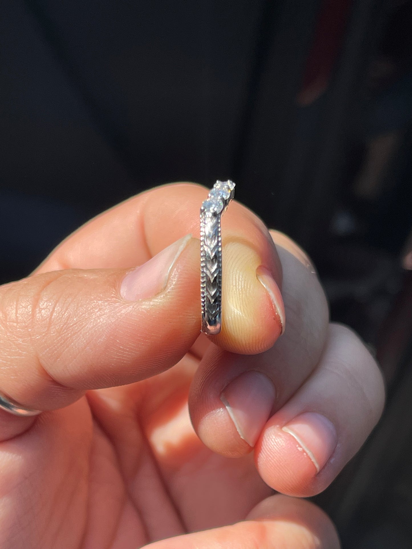 Mae Moissanite Wedding Band