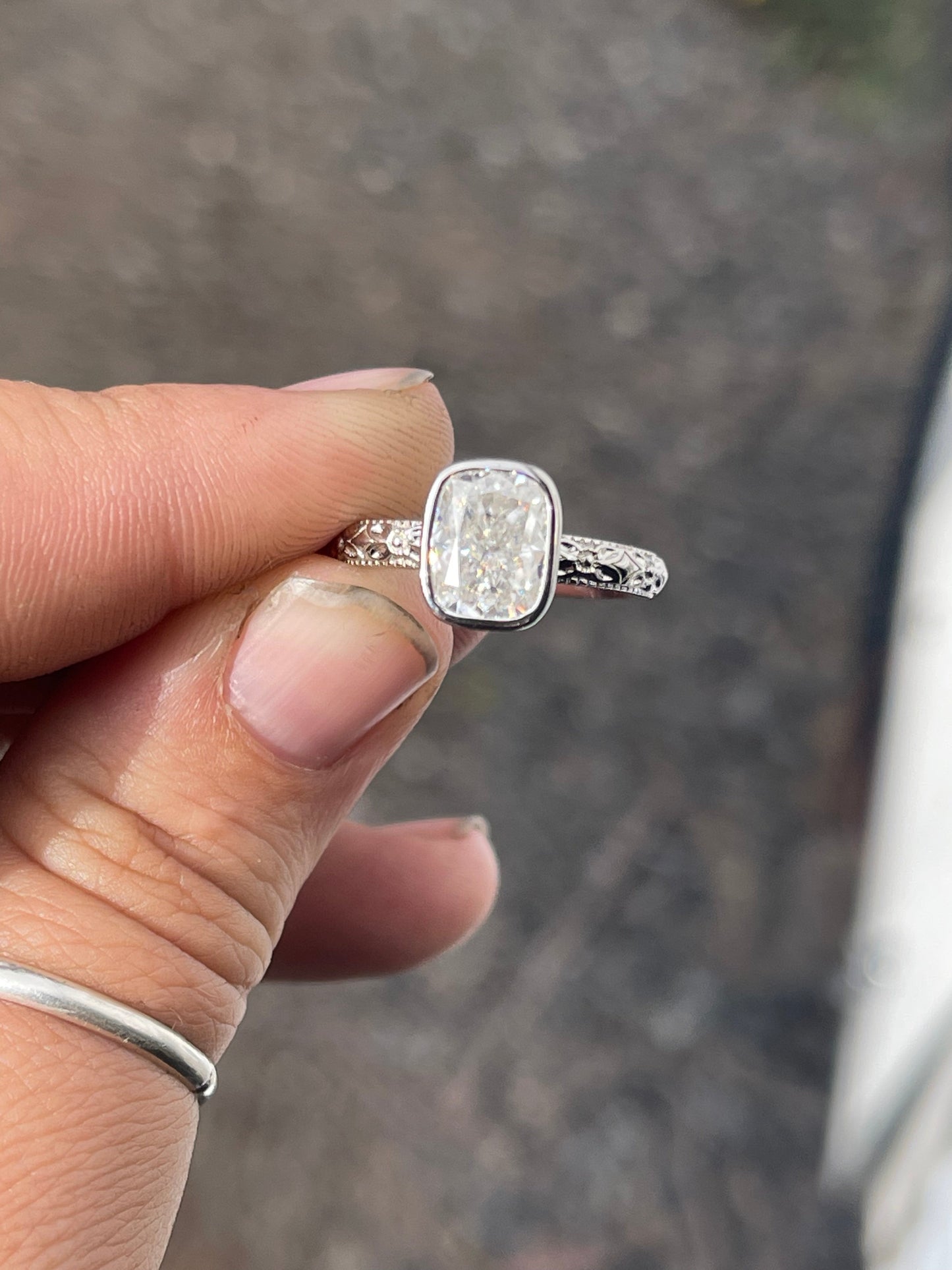 Lucy Solitaire Sterling Silver Engagement Ring