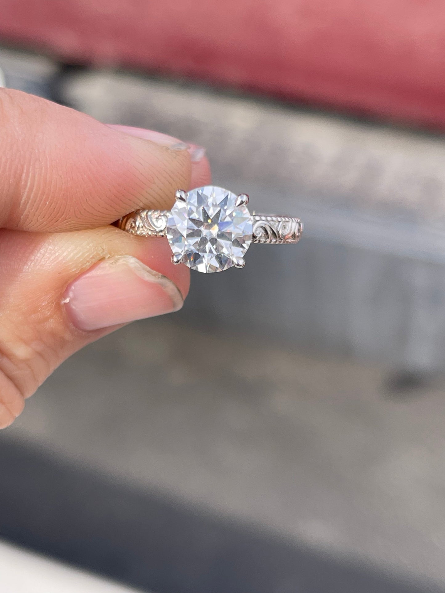 Charlene 8US Sterling Silver Engagement Ring