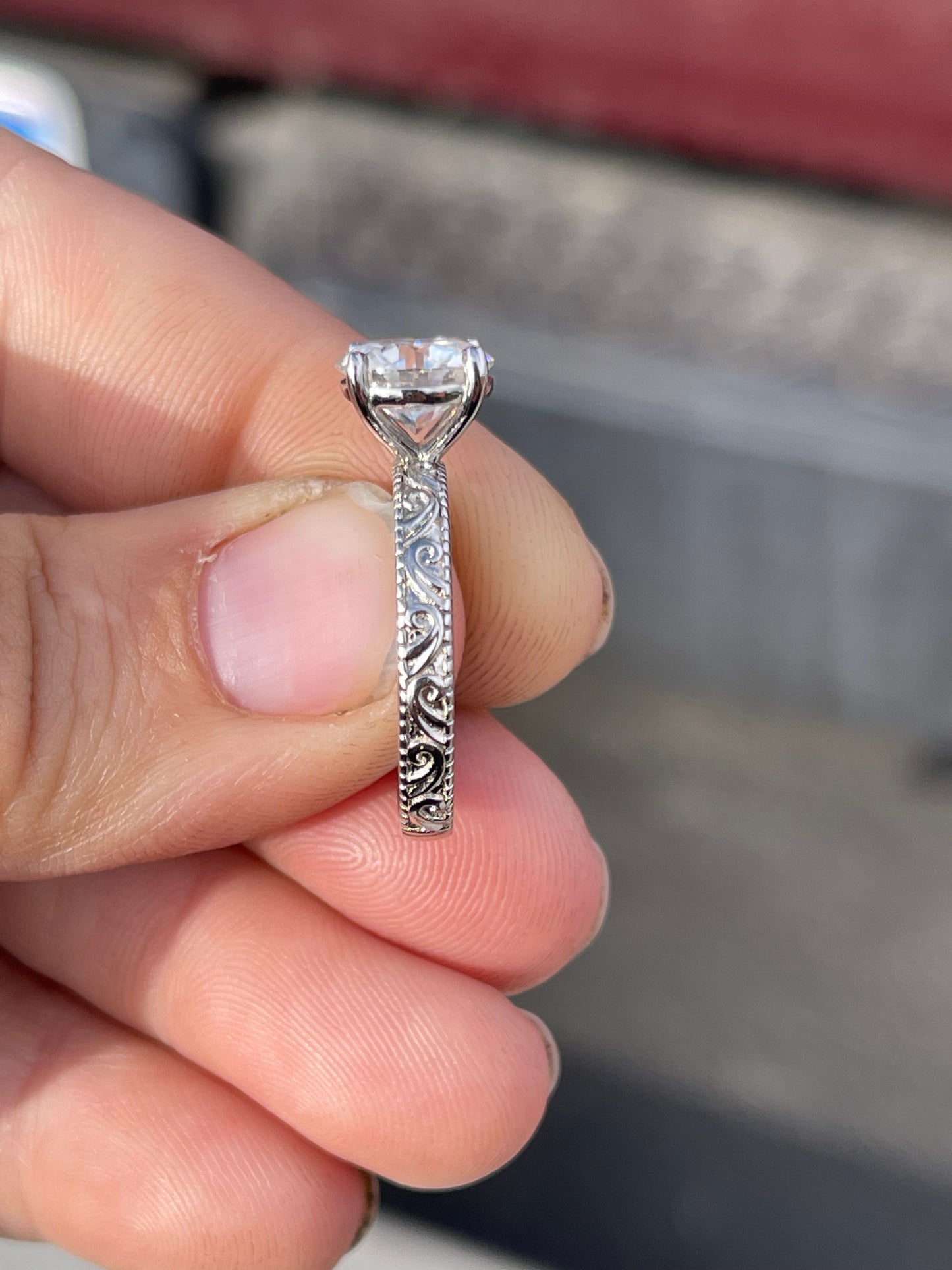 Charlene 8US Sterling Silver Engagement Ring