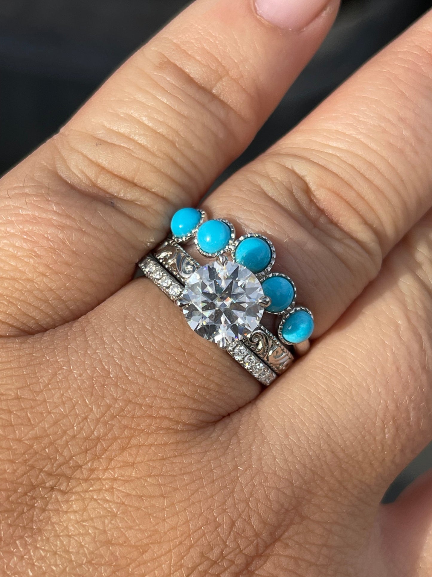 Charlene 8US Sterling Silver Engagement Ring