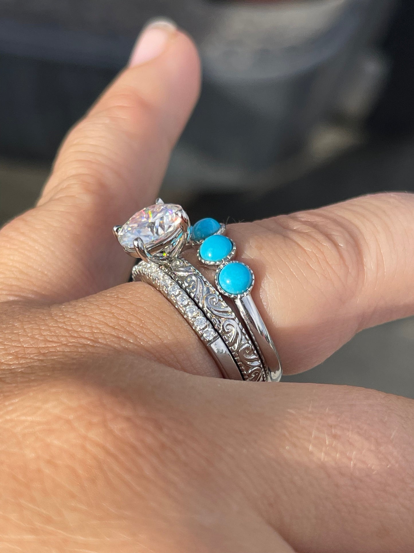 Charlene 8US Sterling Silver Engagement Ring