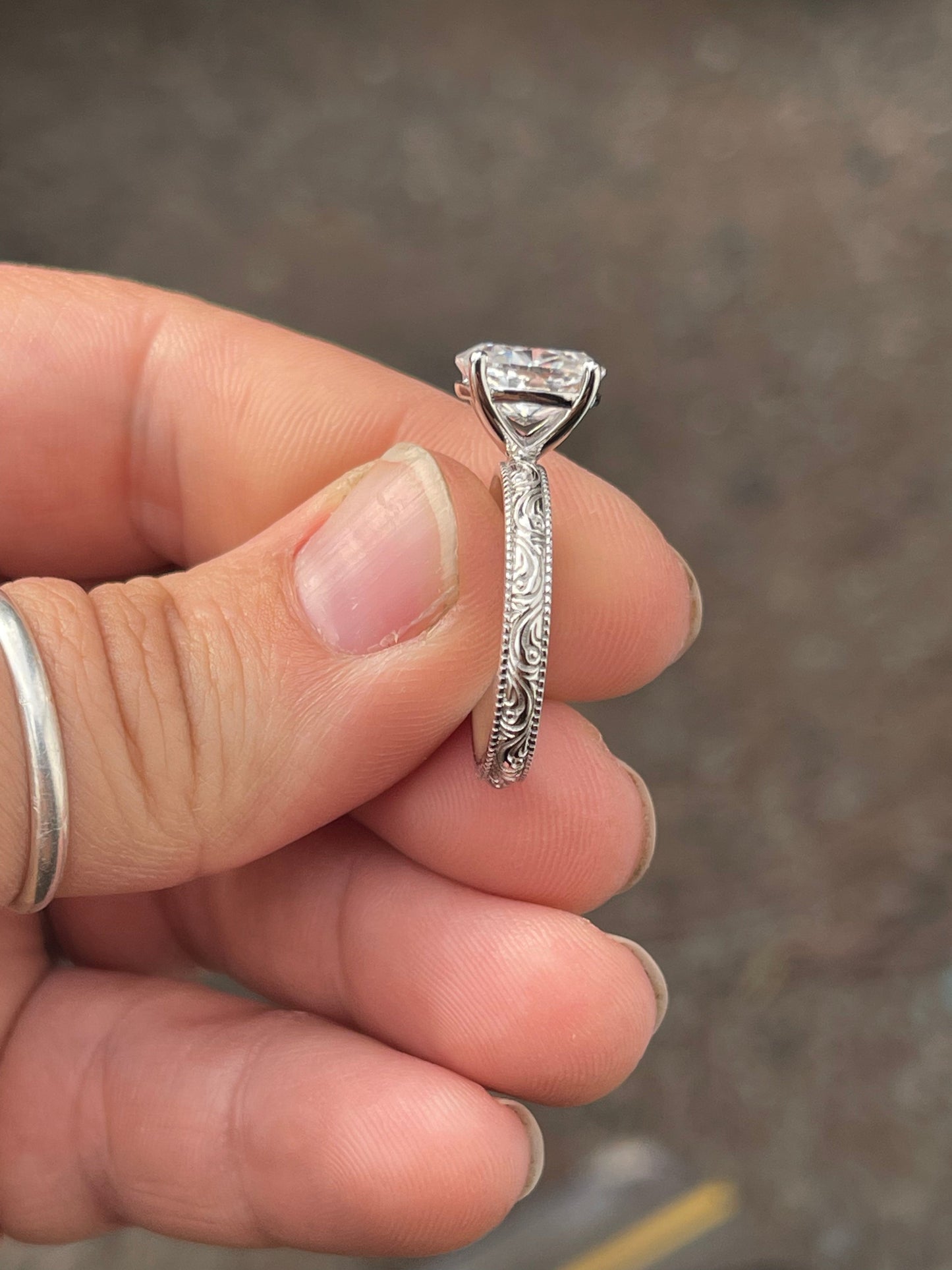 Kinsley 9US Sterling Silver Engagement Ring