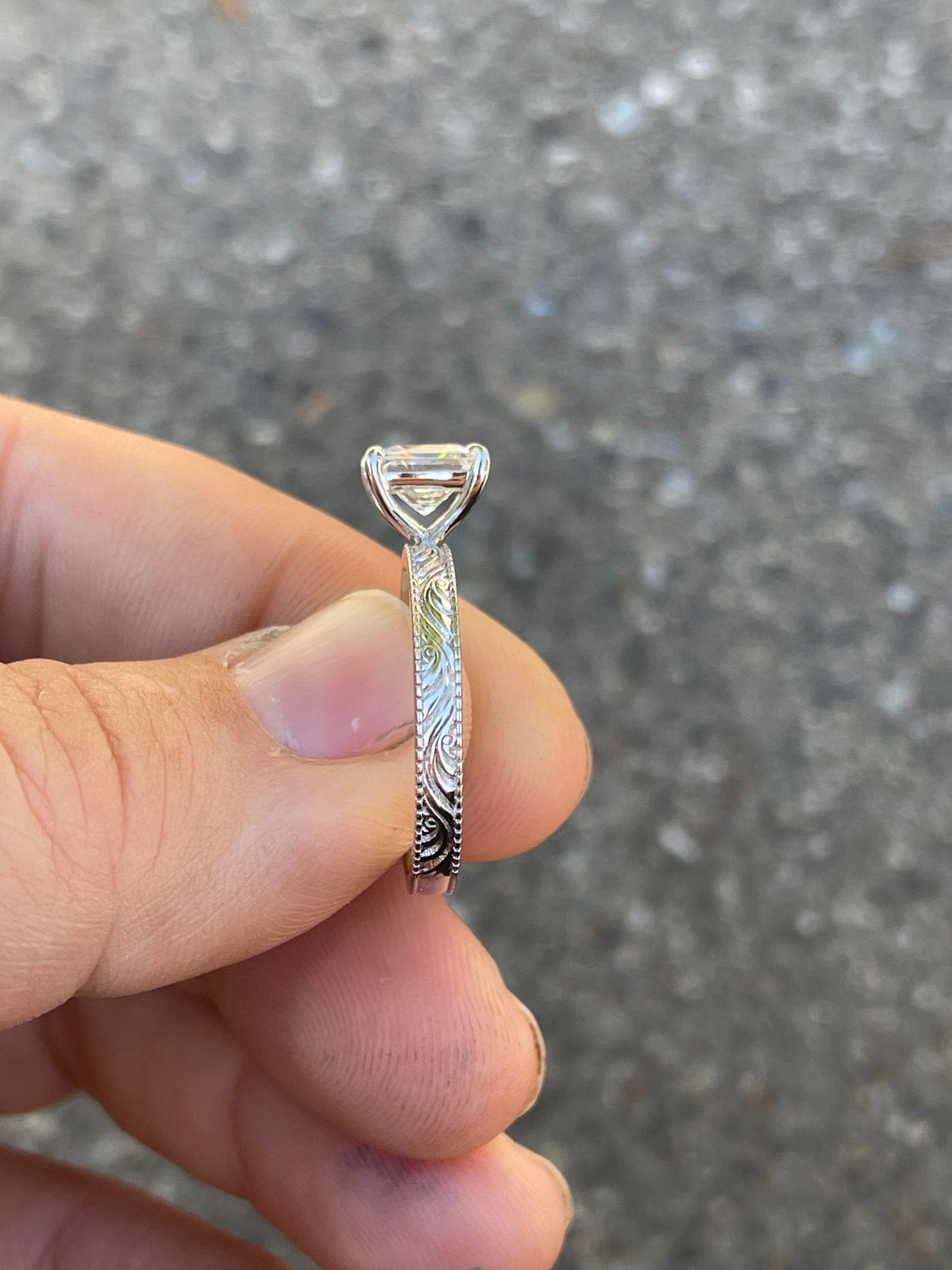 Jane 7.5US Sterling Silver Engagement Ring