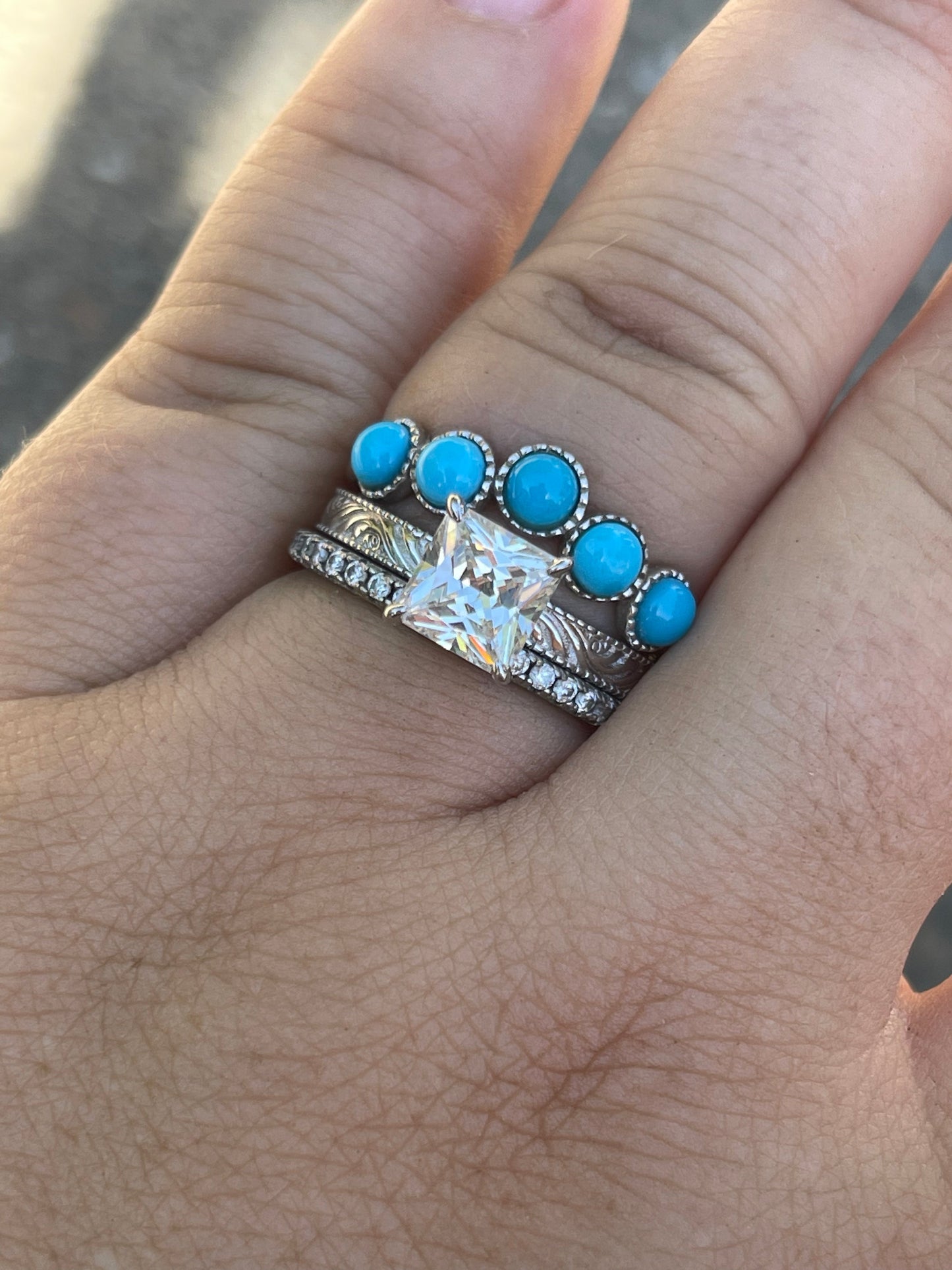 Jane 7.5US Sterling Silver Engagement Ring