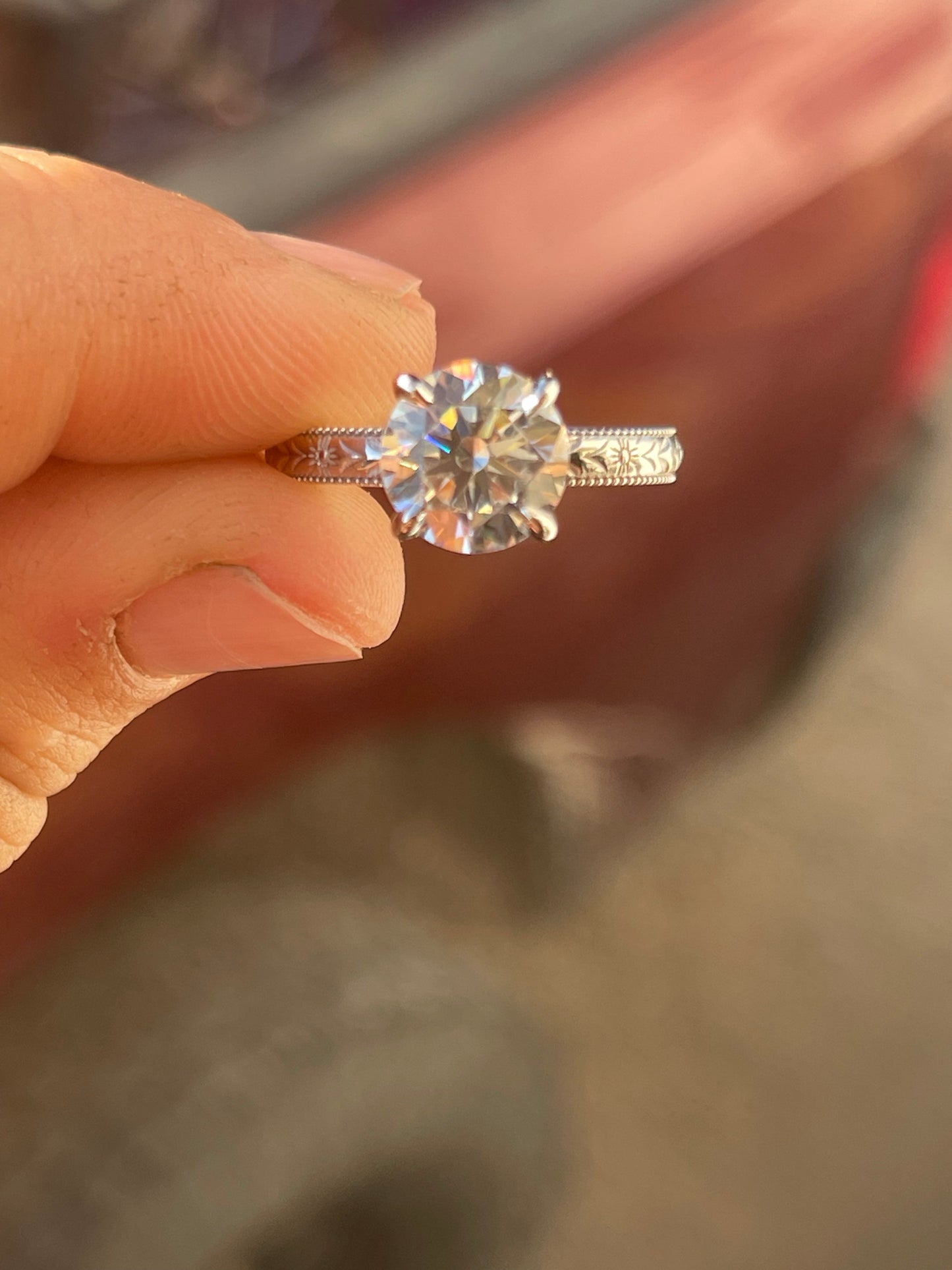 Magnolia Sterling Silver Engagement Ring