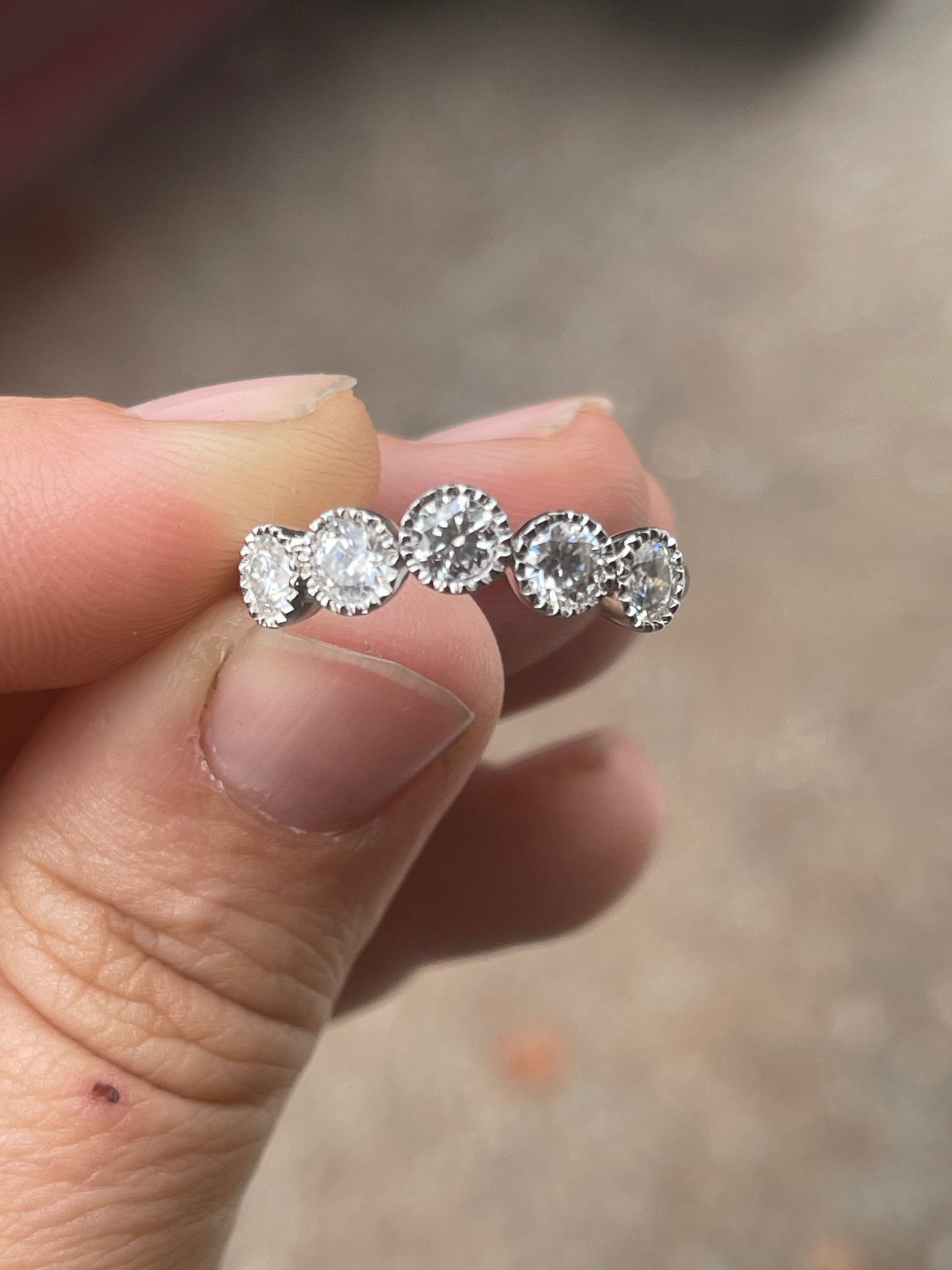 Ree Moissanite Wedding Band