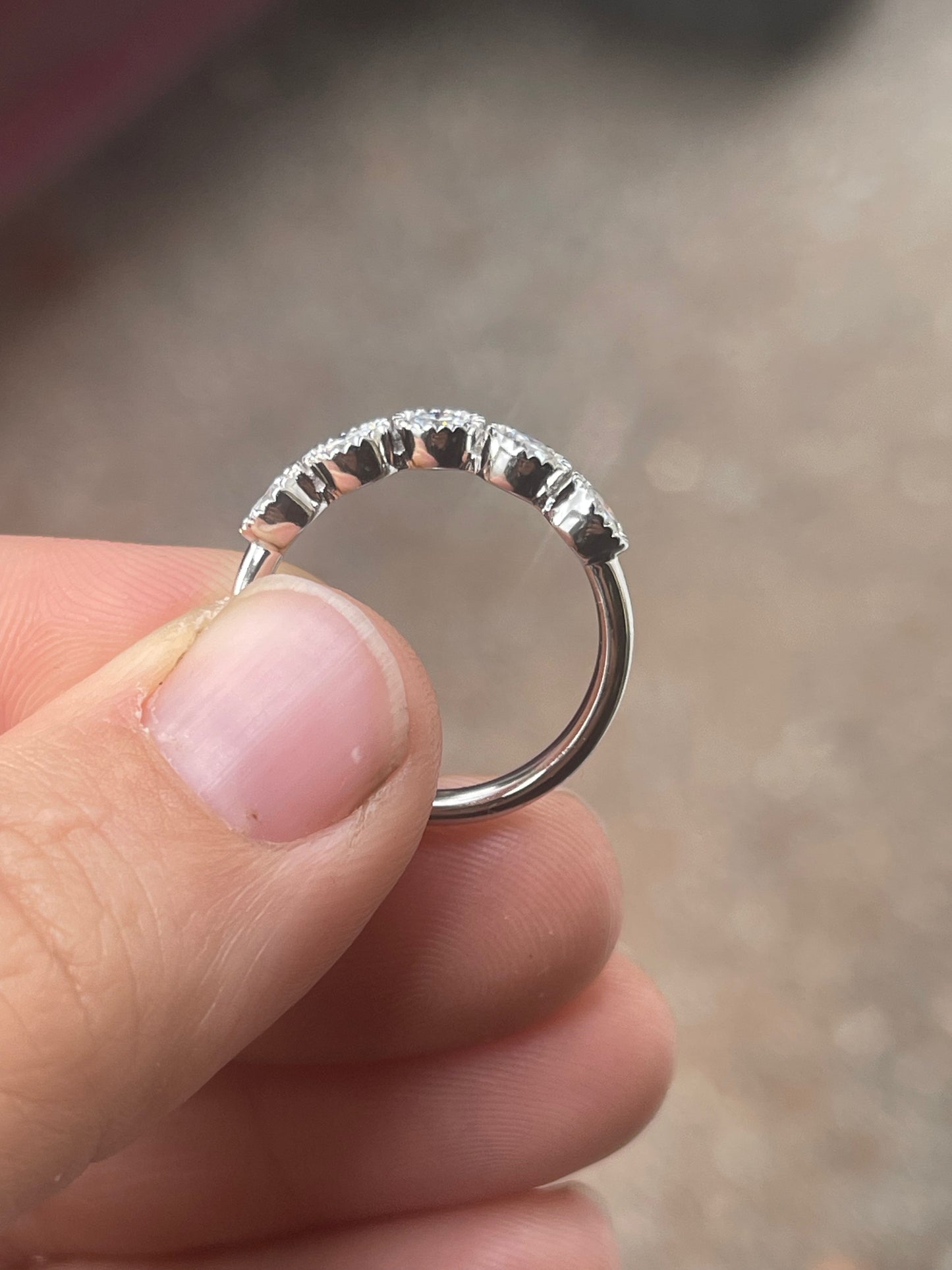 Ree Moissanite Wedding Band