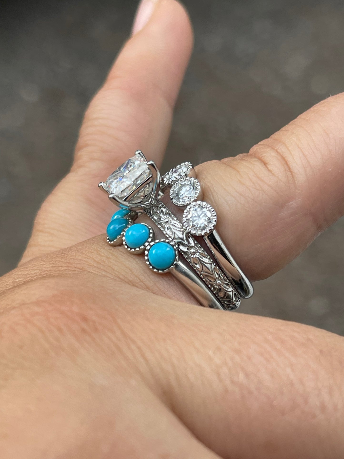 Ree Moissanite Wedding Band