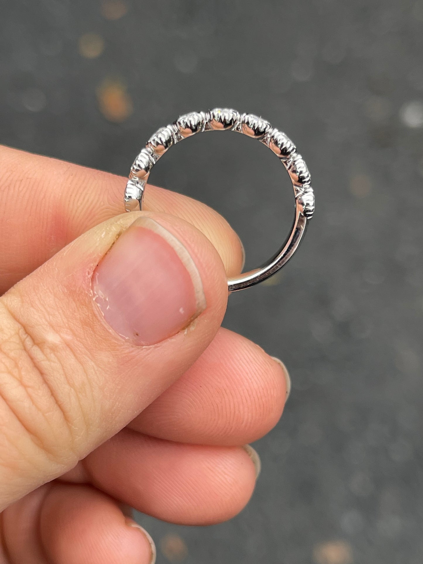 Minnie 9 Stone 5US Moissanite Wedding Band