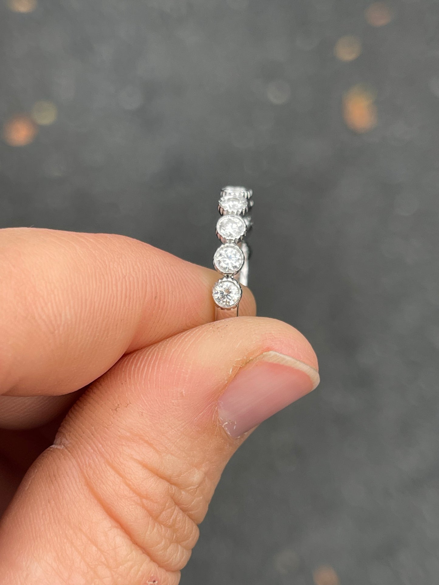 Minnie 9 Stone 5US Moissanite Wedding Band