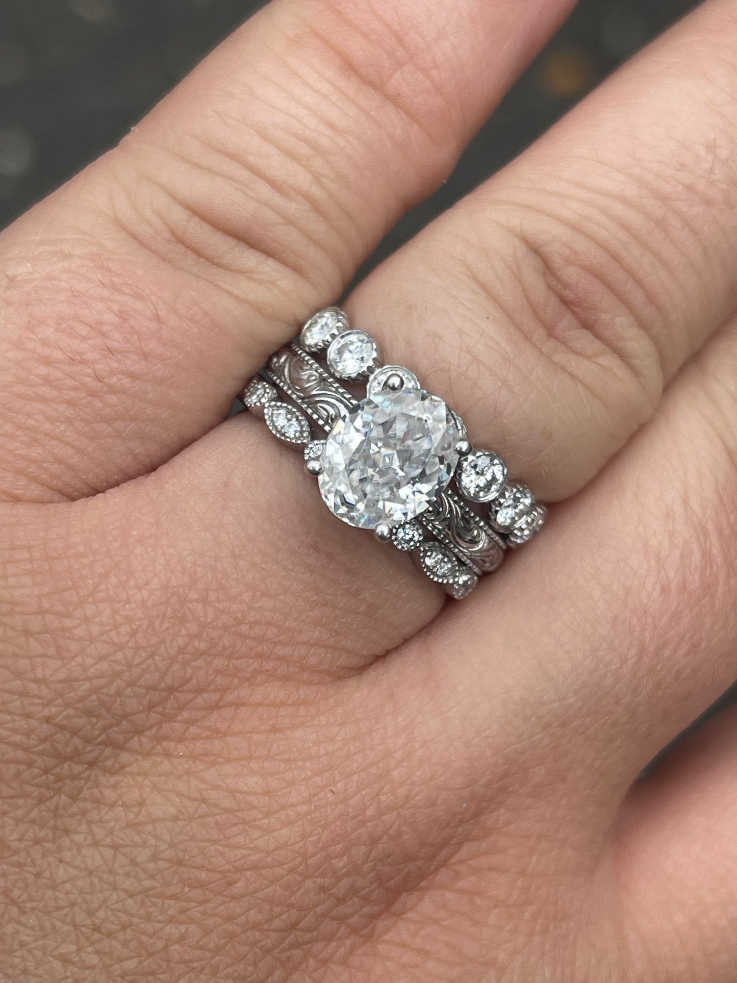 Mariposa Moissanite Wedding Band