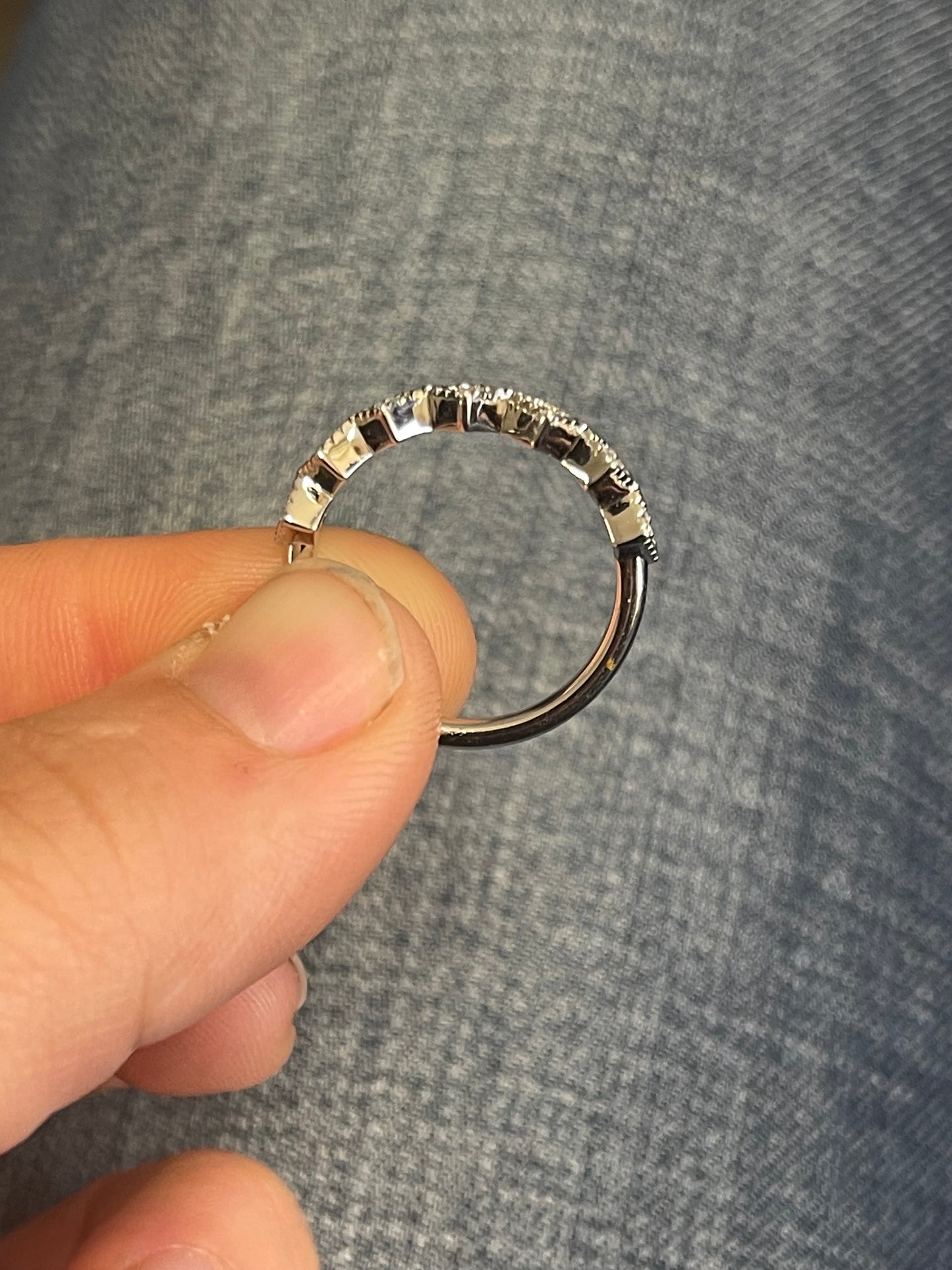 Diamondback Moissanite Wedding Band