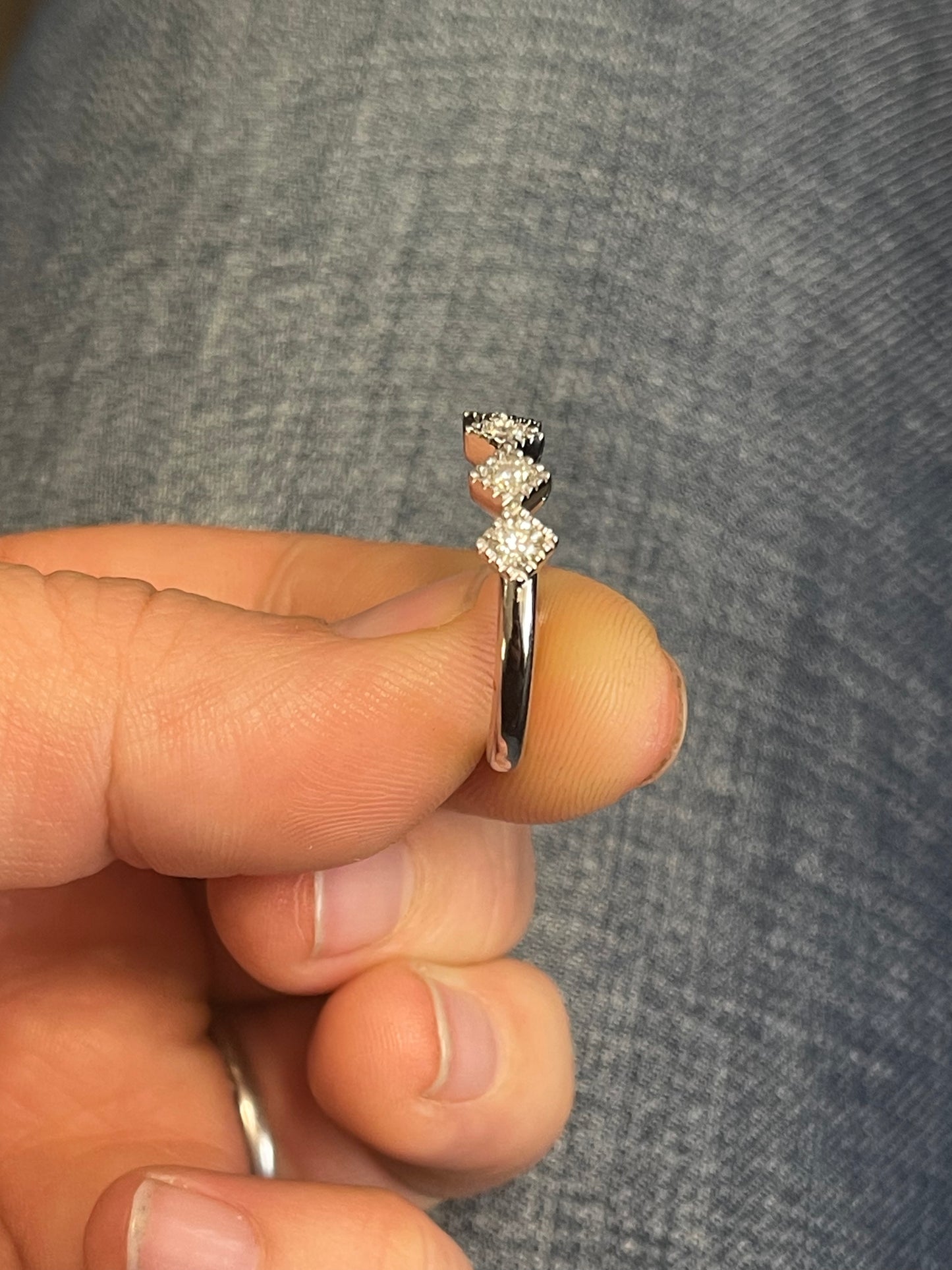 Diamondback Moissanite Wedding Band
