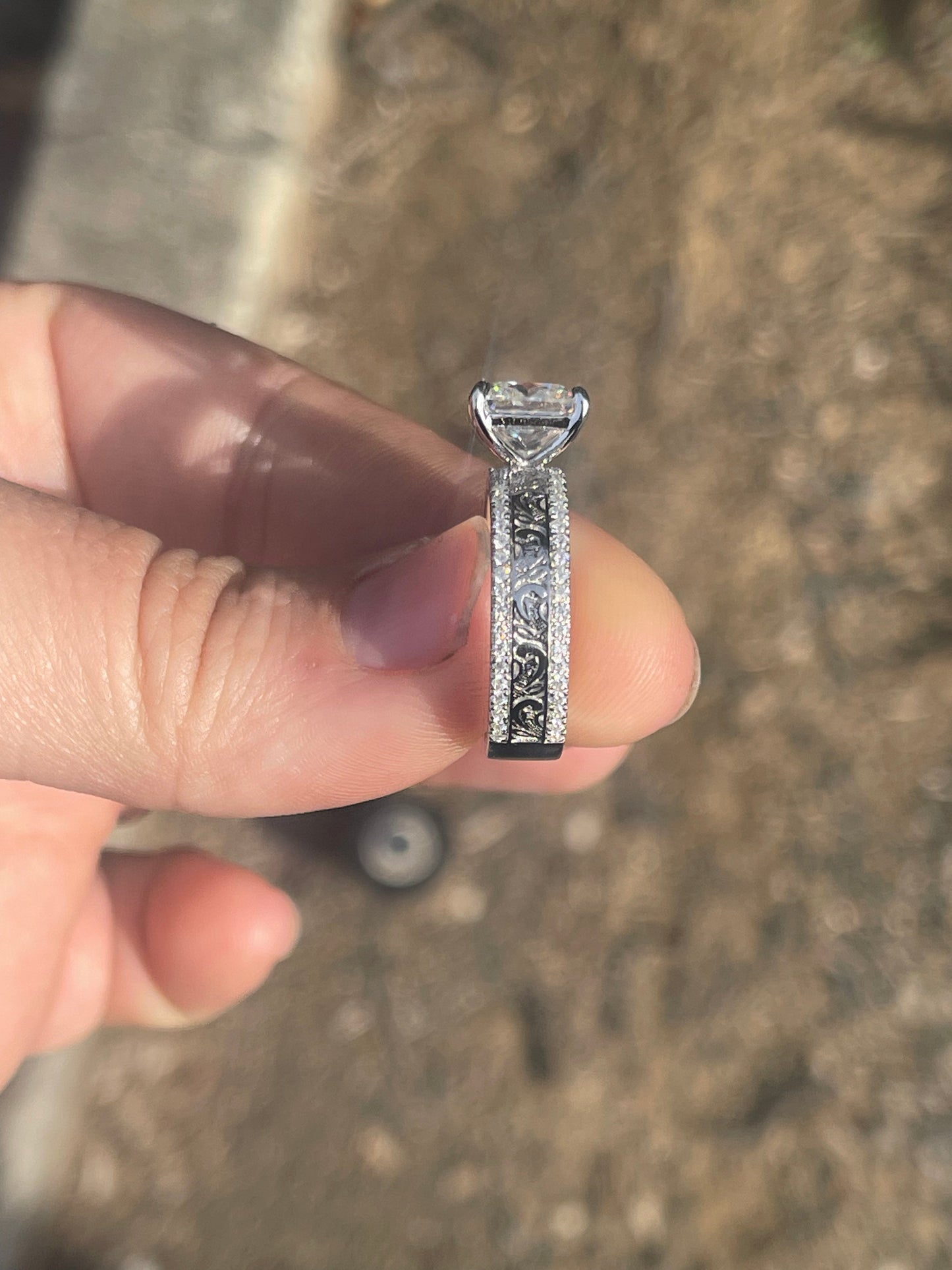 Lacey Sterling Silver Engagement Ring