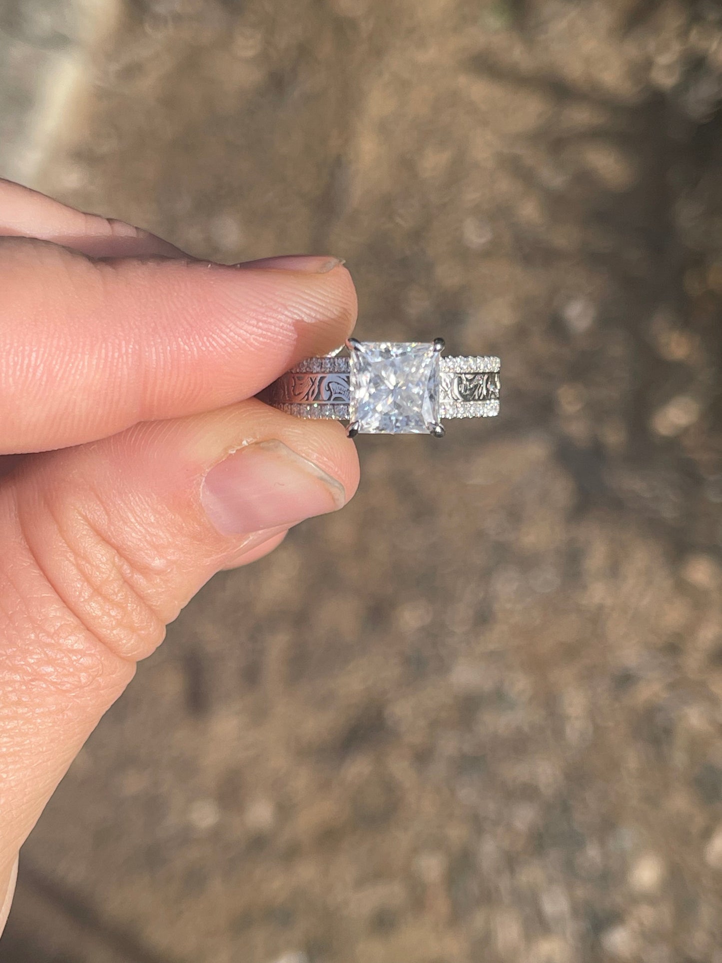 Lacey Sterling Silver Engagement Ring