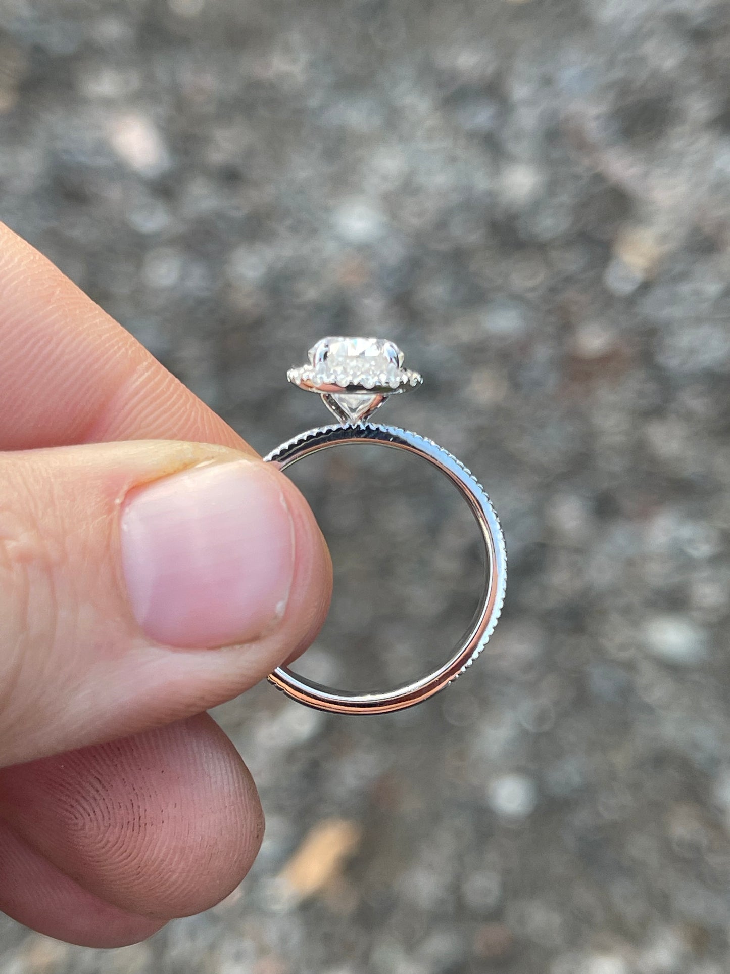 Juniper 5US 10K White Gold Engagement Ring