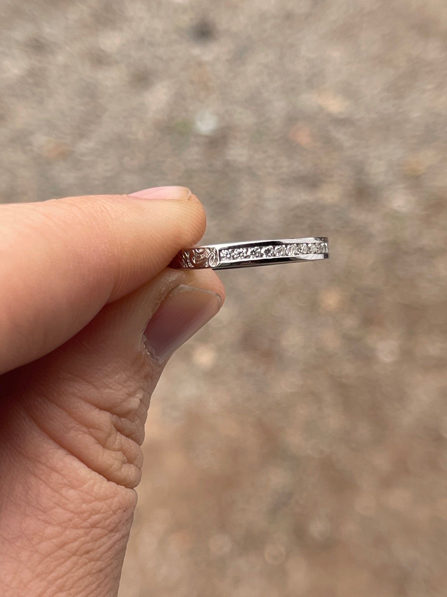 Brayden Moissanite Brand Sterling Silver Wedding Band