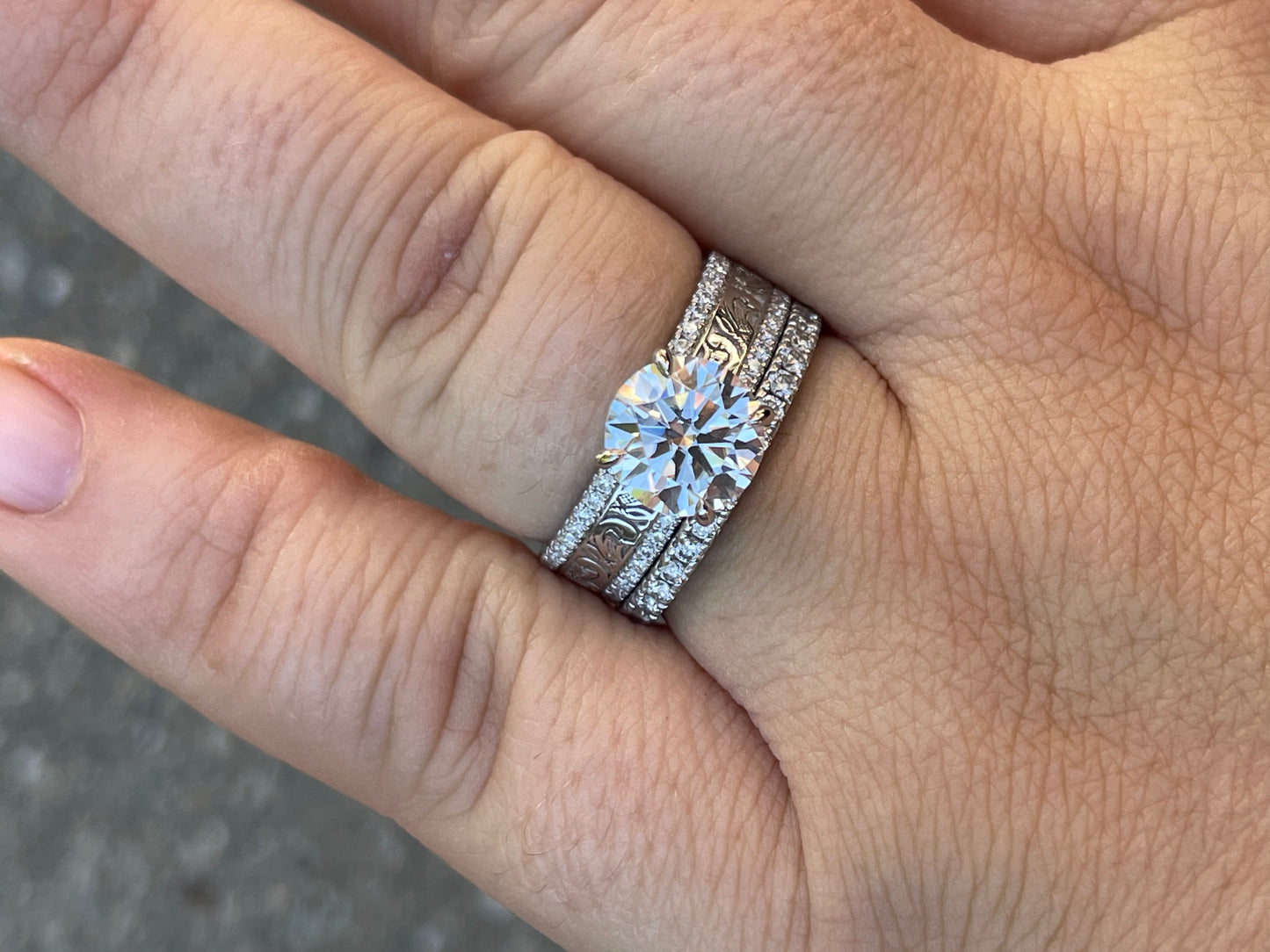 Oaklee 6US 10K White Gold Engagement Ring