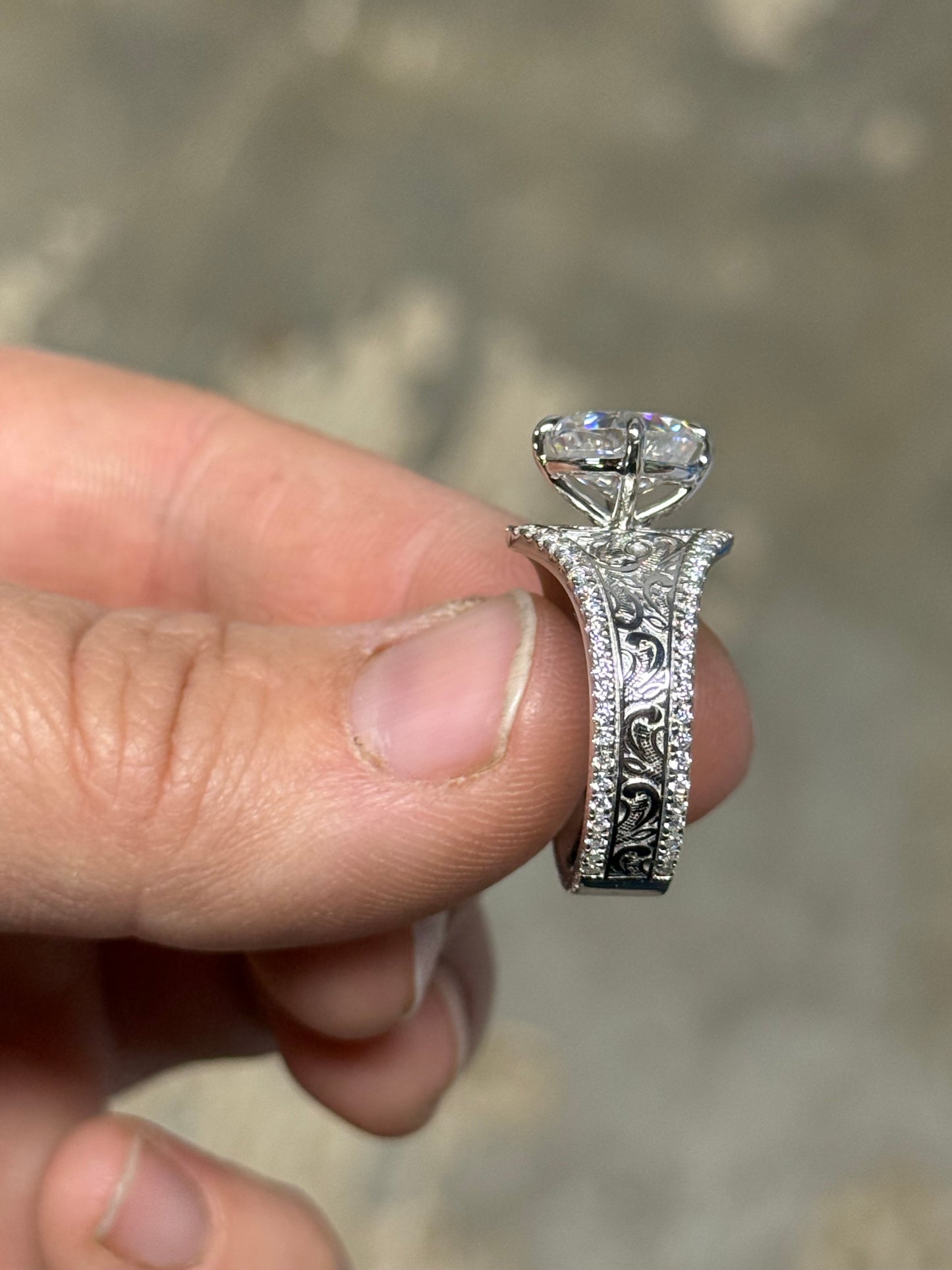 Texas Sterling Silver Engagement Ring