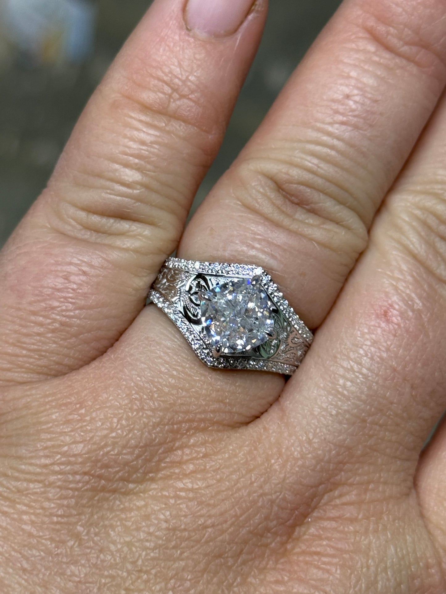 Texas Sterling Silver Engagement Ring