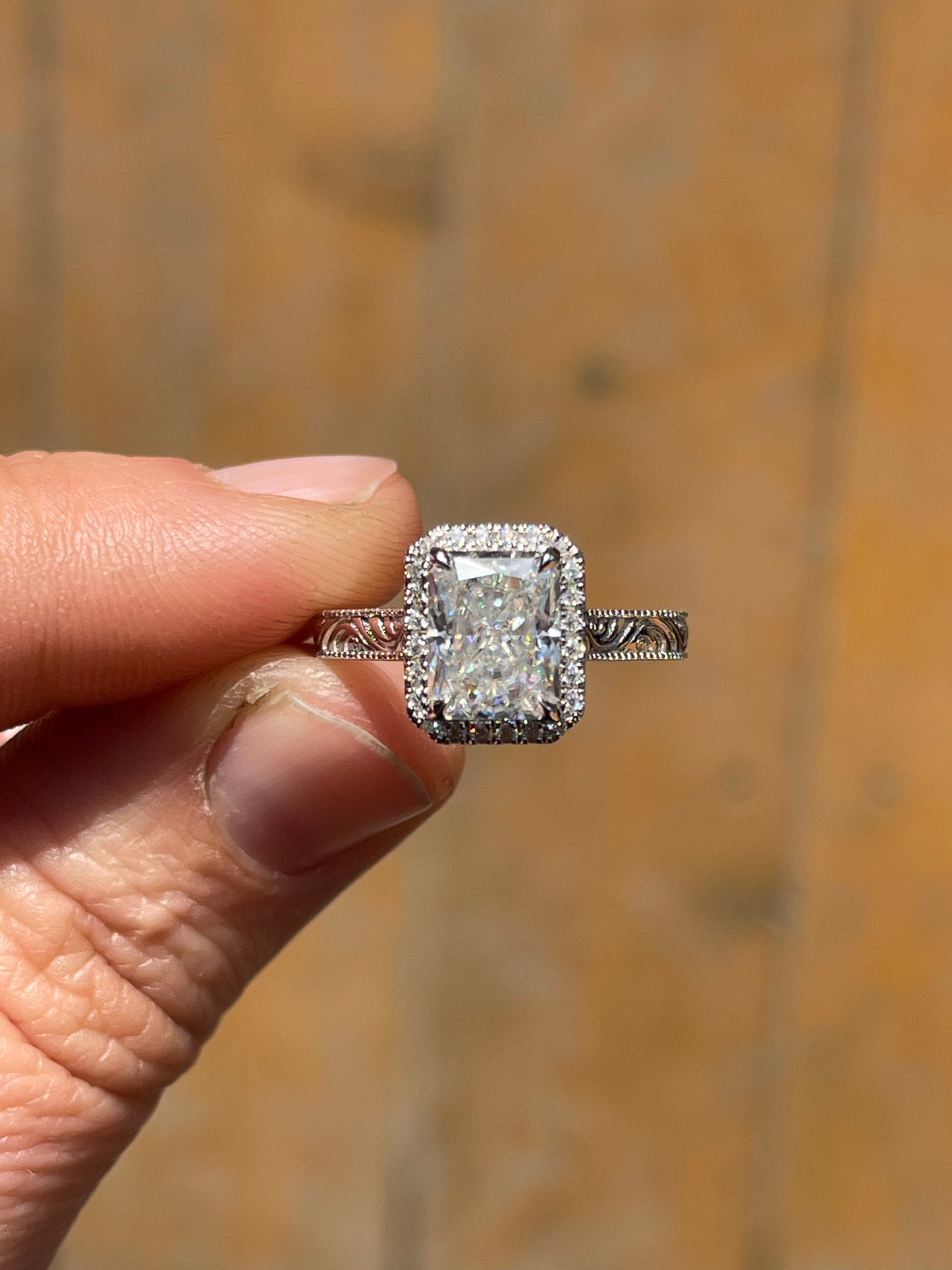 Bernadette 10US 14K White Gold Engagement Ring