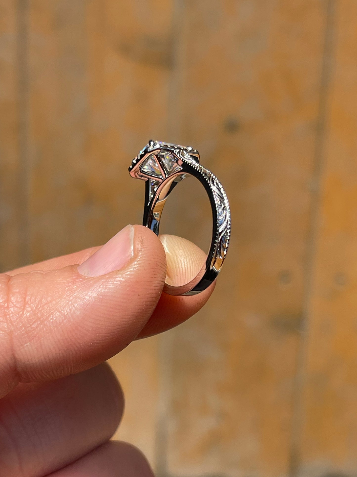 Bernadette 10US 14K White Gold Engagement Ring