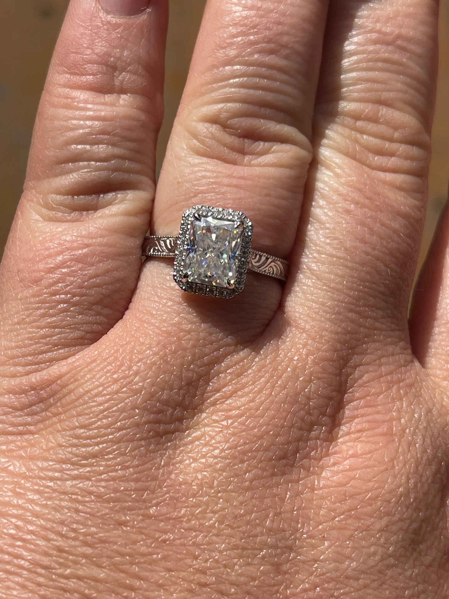BERNADETTE JOEY 7.5US STERLING SILVER BRIDAL SET Engagement Ring Sets Tines Ranch Co