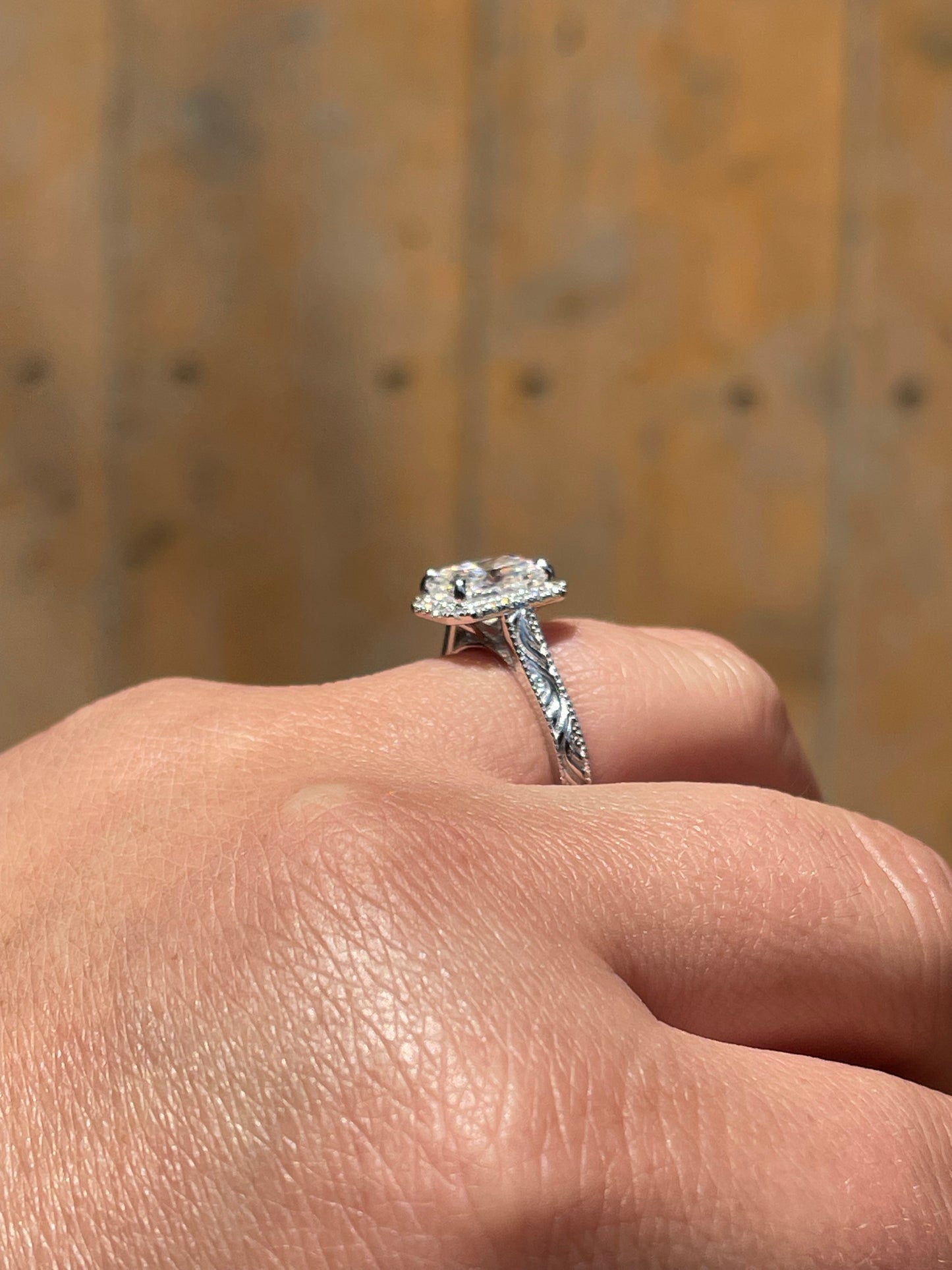 Bernadette 10US 14K White Gold Engagement Ring
